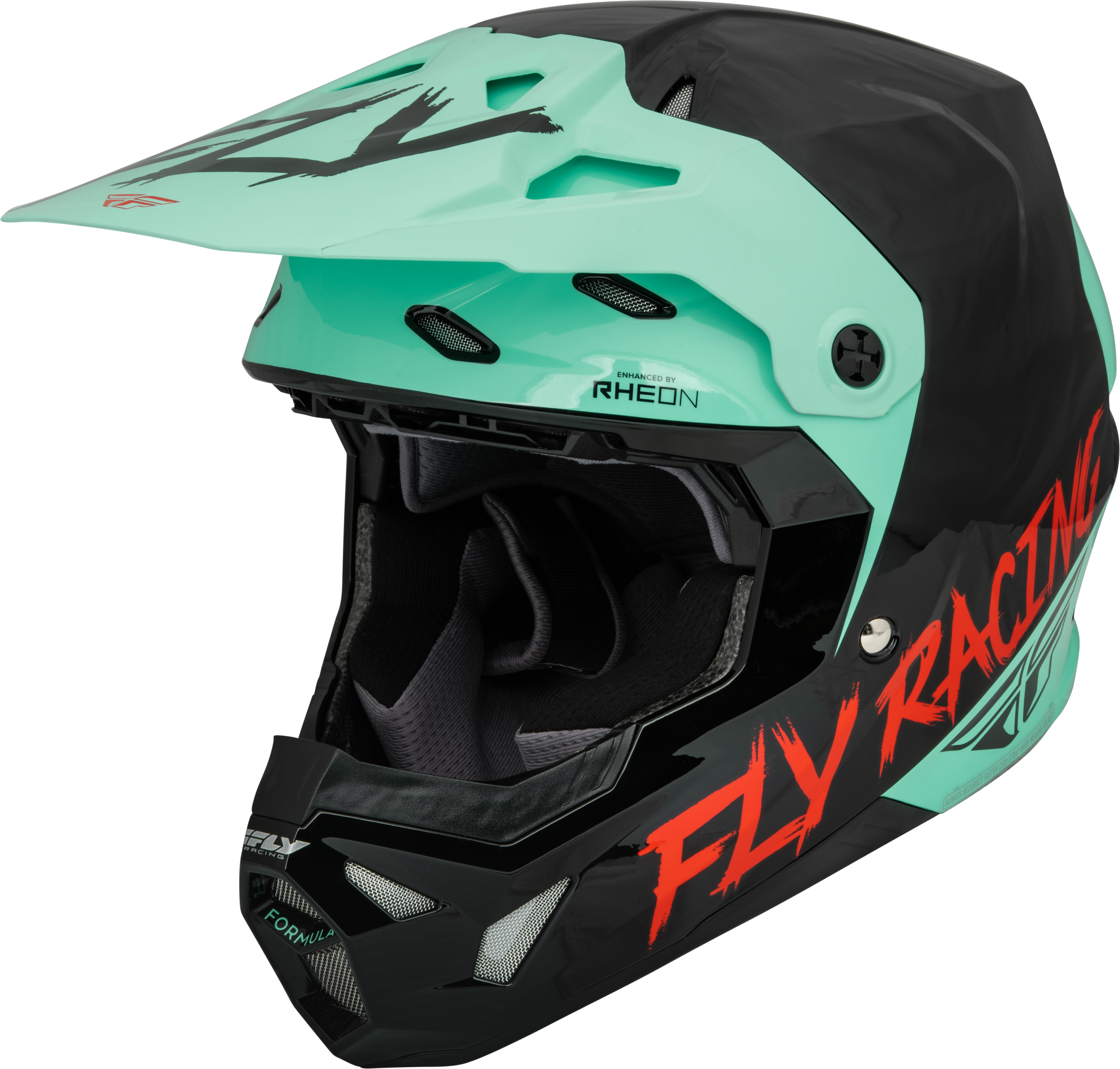 Fly Racing Formula Cp S.E. Rave Helmet Black/Mint/Red Xs 73-0034XS