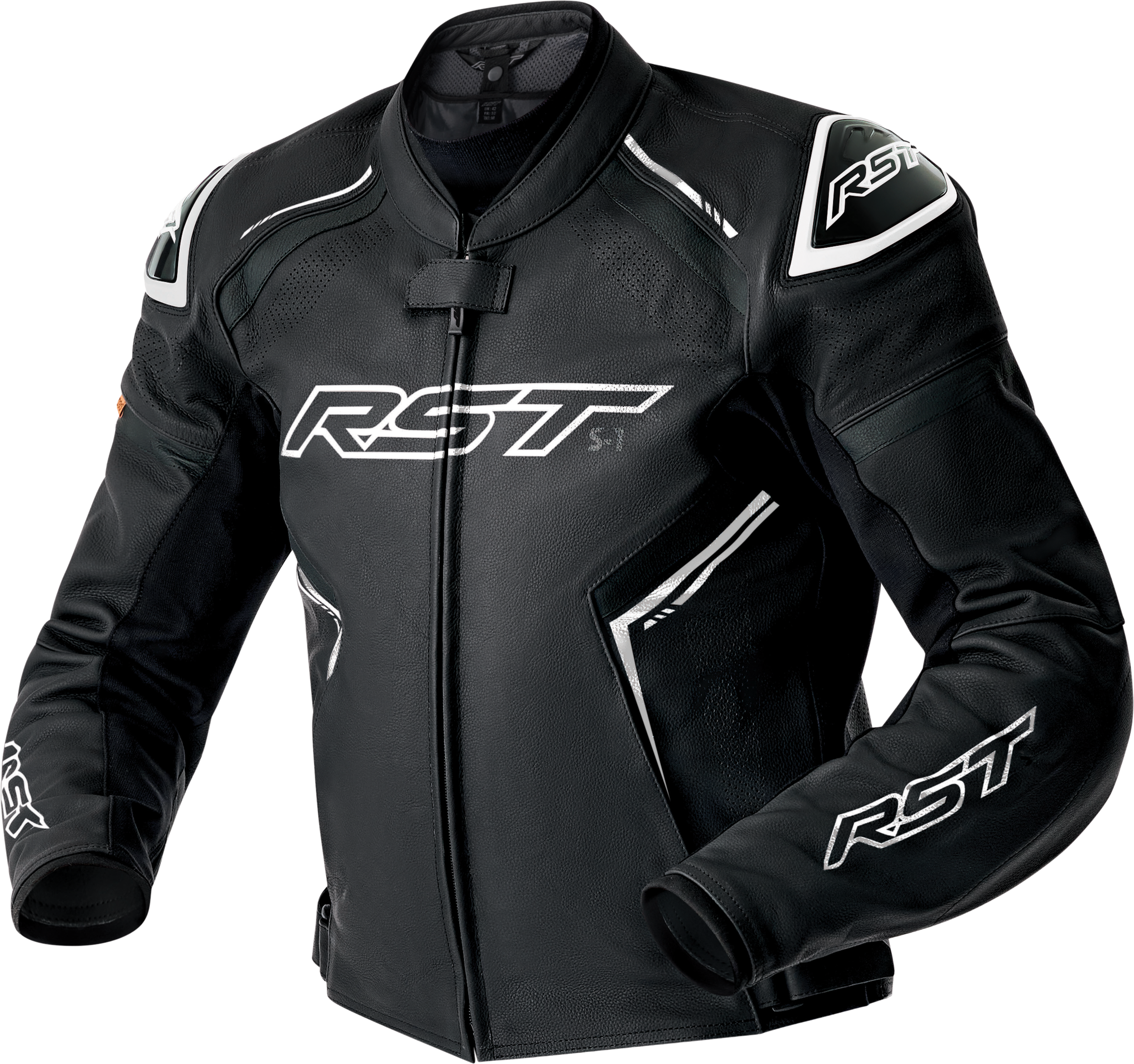 RST S1 D3o Leather Jacket Blk/Whi Xs 556-3605138