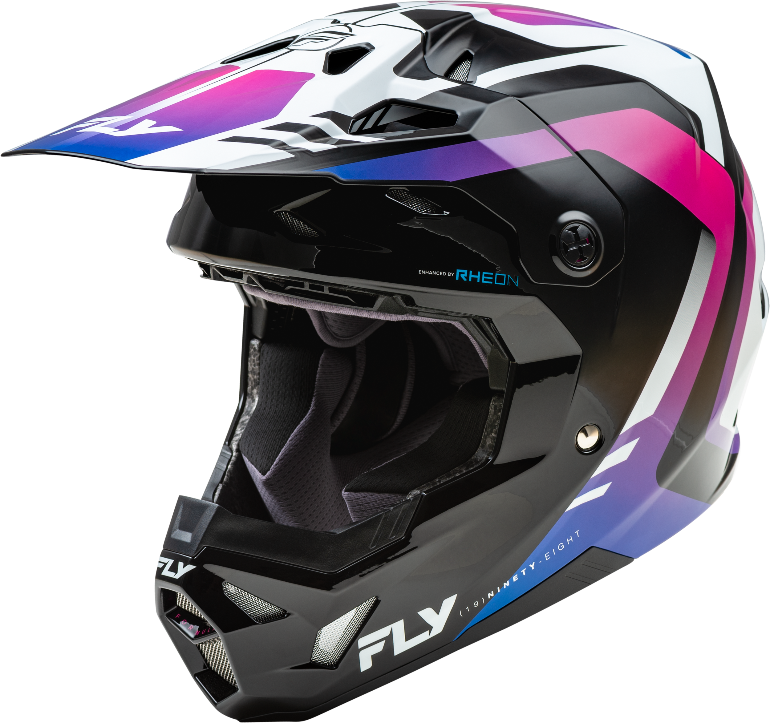 Fly Racing Formula Cp Krypton Helmet White/Black/Purple Xl 73-0039X