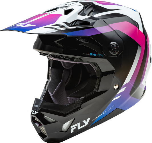 Fly Racing Formula Cp Krypton Helmet White/Black/Purple Sm 73-0039S