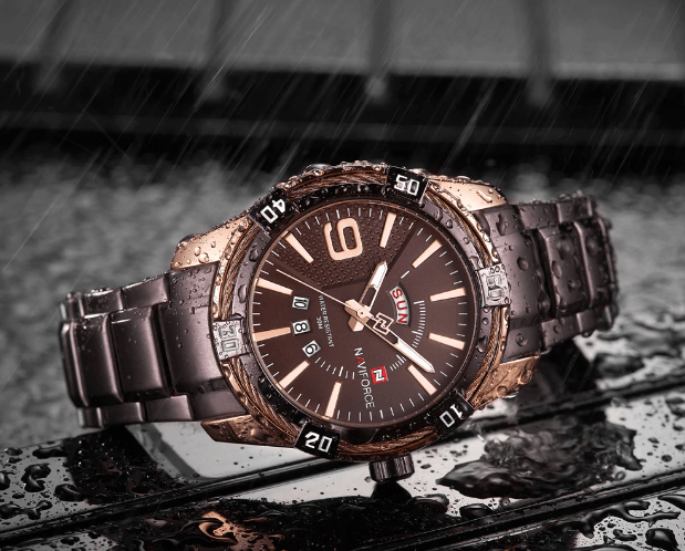 Men's  Luxury Stainless steal Waterproof Watch With Day And Date Display Unique Design Perfect Gift In Modern Metal Men  Wrist Watch Design