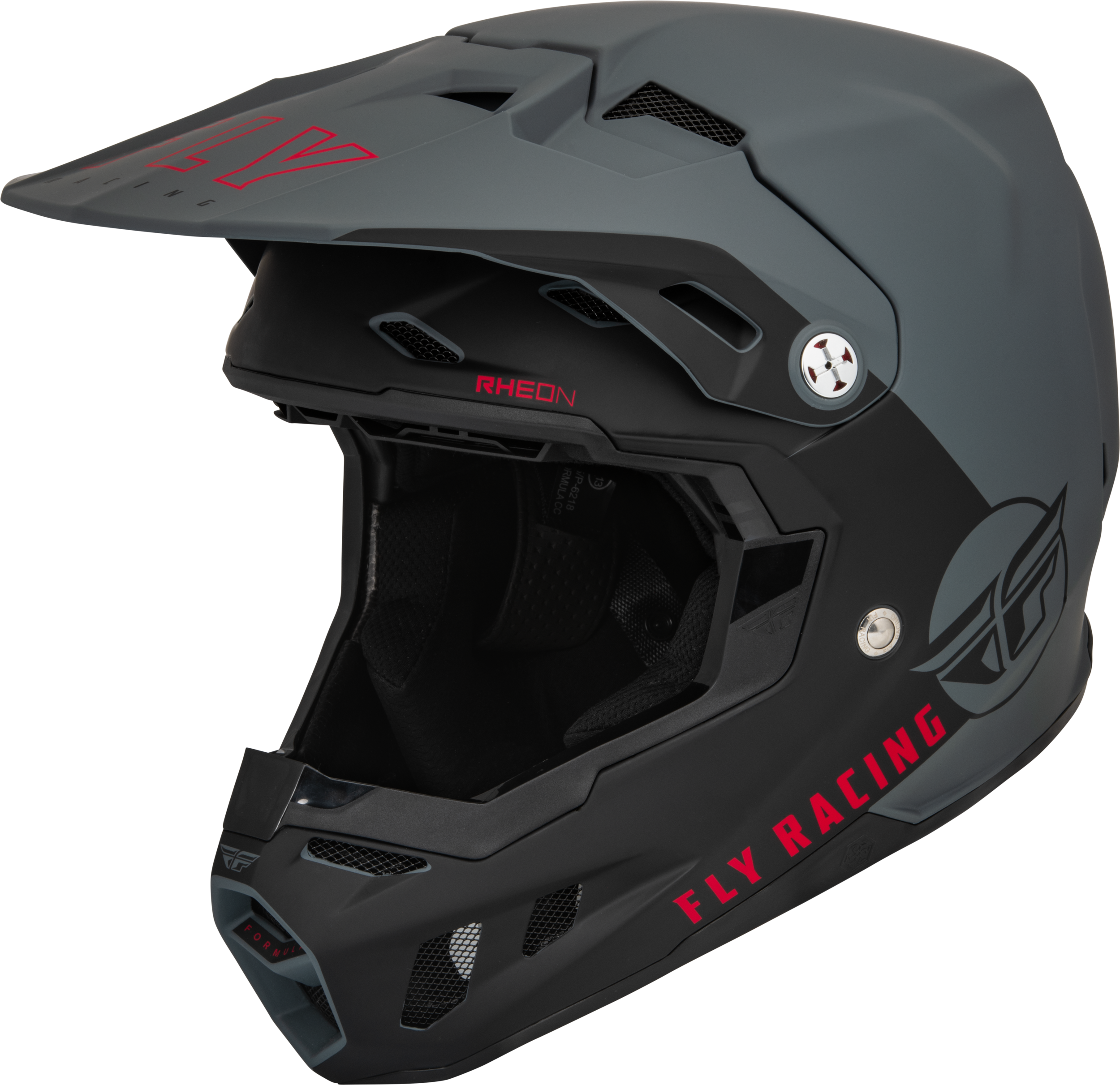 Fly Racing Formula Cc Centrum Helmet Matte Grey/Black 2x 73-43212X