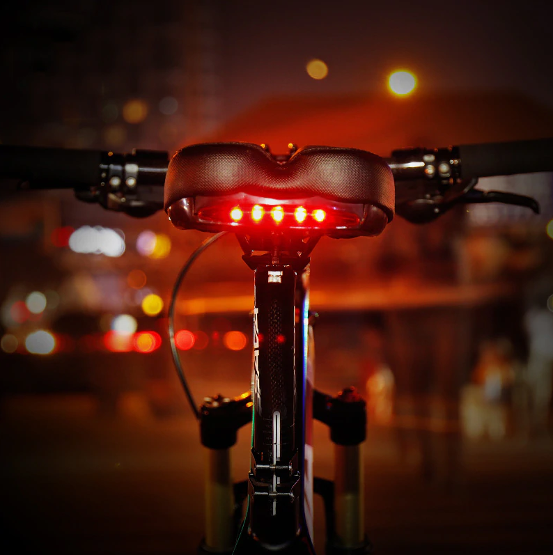 ROCKBROS Bicycle Saddle Seat Cushion with Taillight Breathable Softlou
