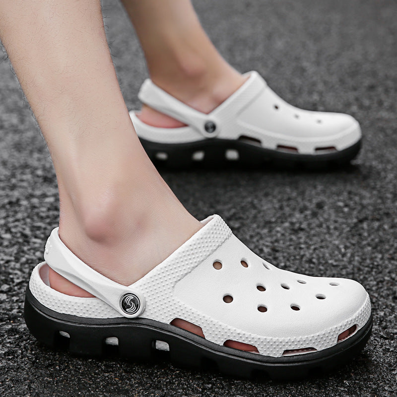 Summer Beach Flip Flops Slippers Shoes Men's Non Slip Antiwear Shoes Home Slippers Classic Breathable Summer Sandals Slip On Slide Lightweight Slippers Beach Clogs