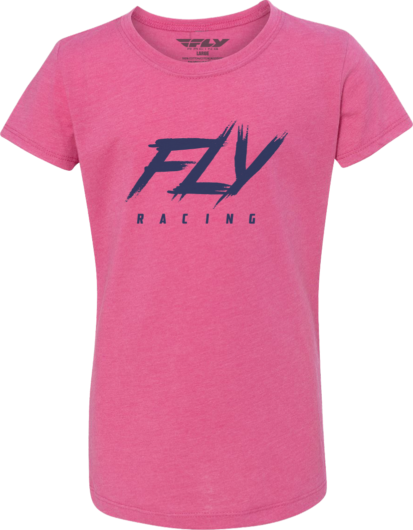 Fly Racing Girl'S Fly Edge Tee Pink Ym 356-0175YM