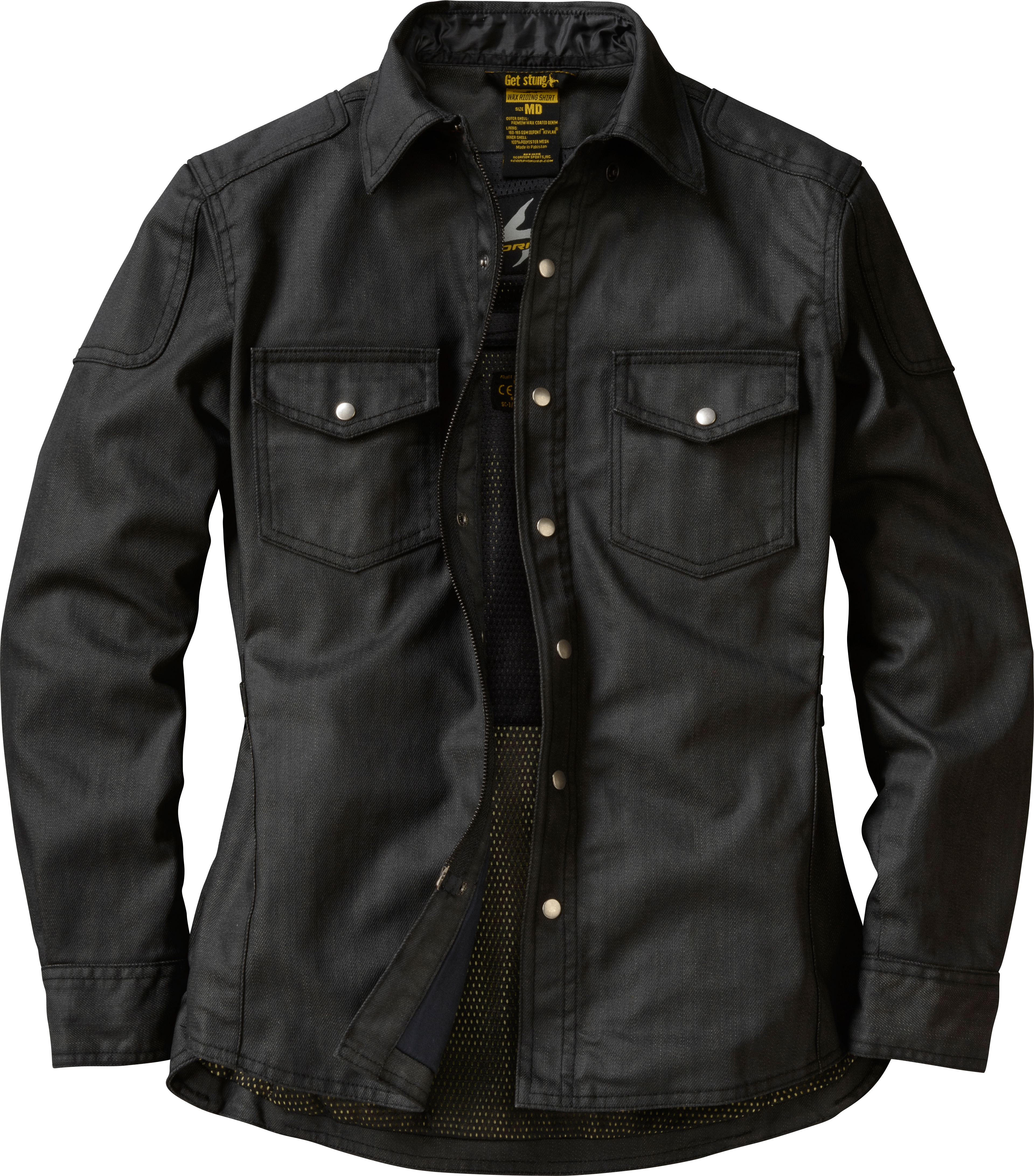 Covert Womens Wax Riding Shirt Black Lg