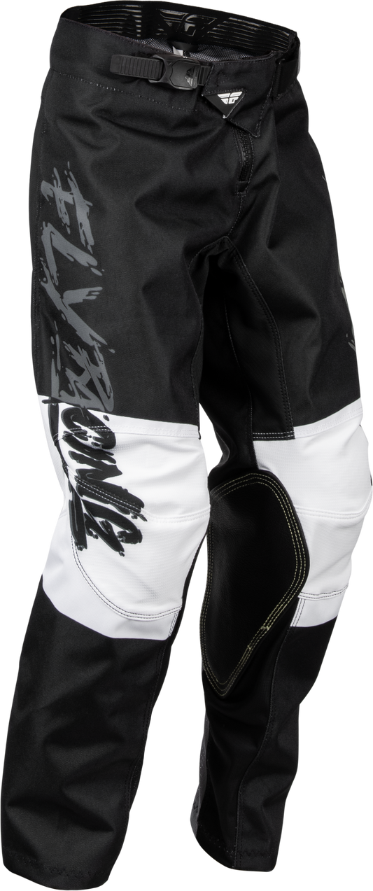 Fly Racing Youth Kinetic Khaos Pants Grey/Black/White Sz 22 376-43122