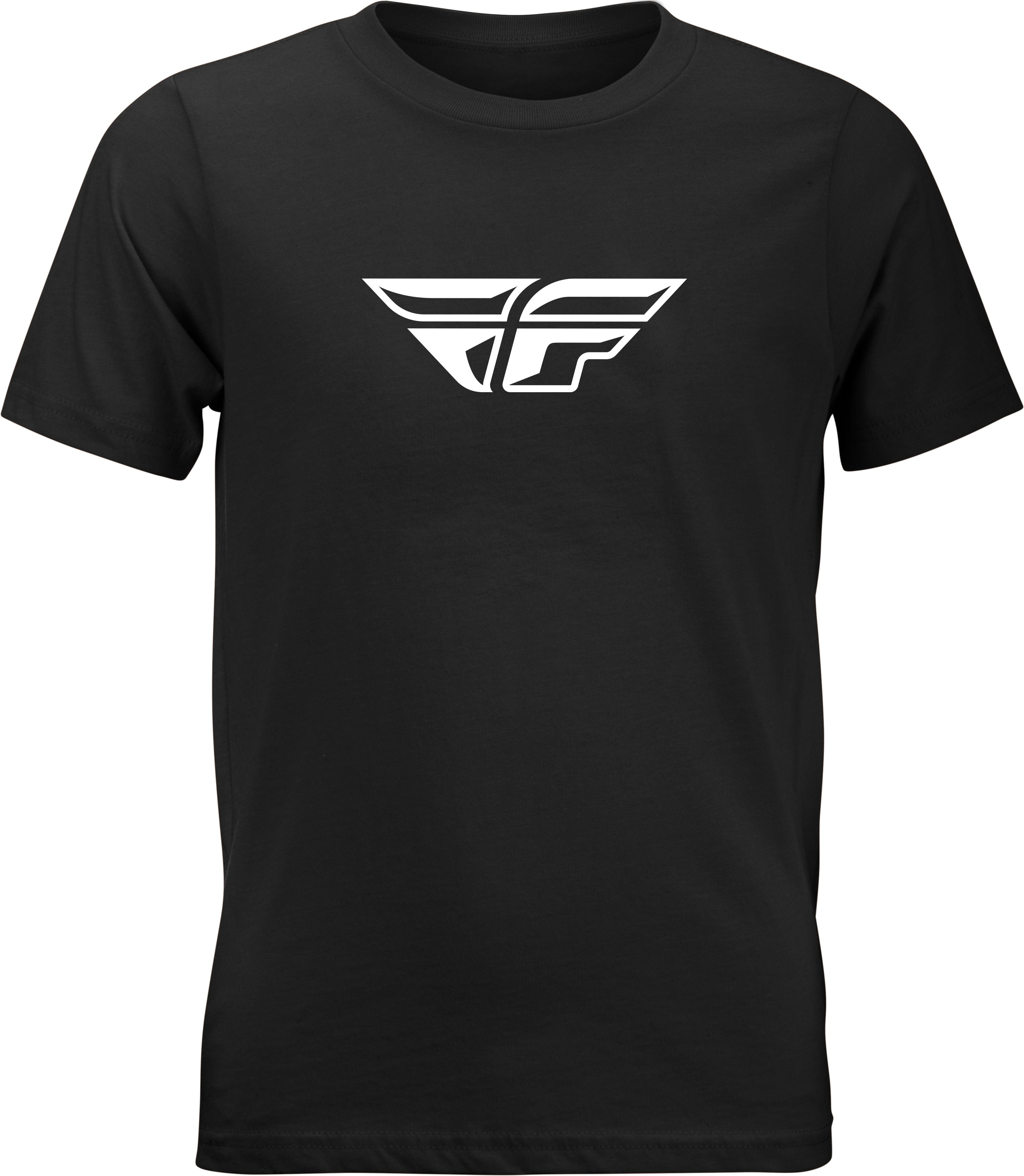 Fly Racing Youth Fly F-Wing Tee Black Ys 352-0667YS
