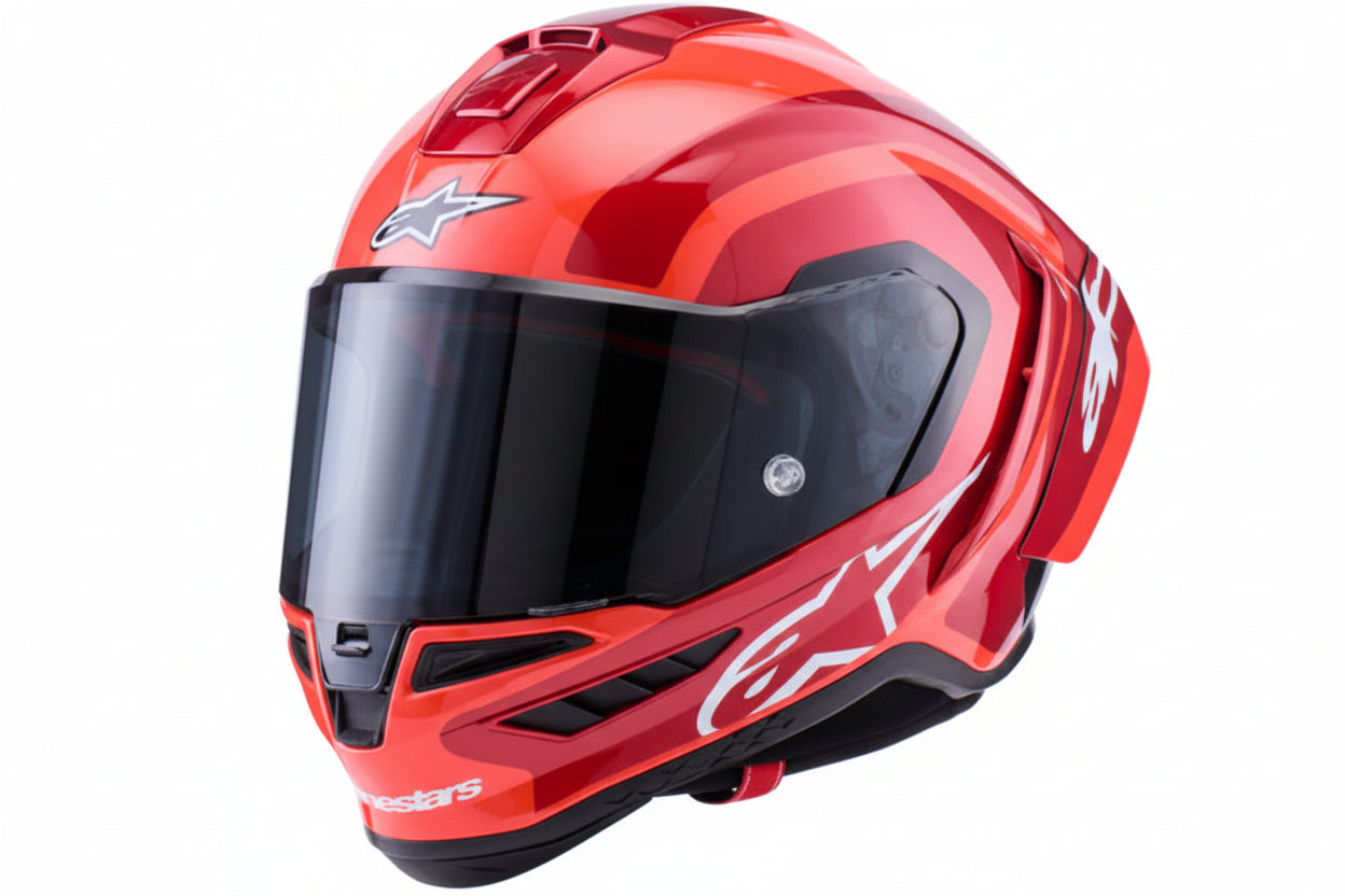 ALPINESTARS  Supretech R10 Helmet - 22.06 - Arius - Gloss - Black/White/Double Red - 2XL 8203926-1683-2XL
