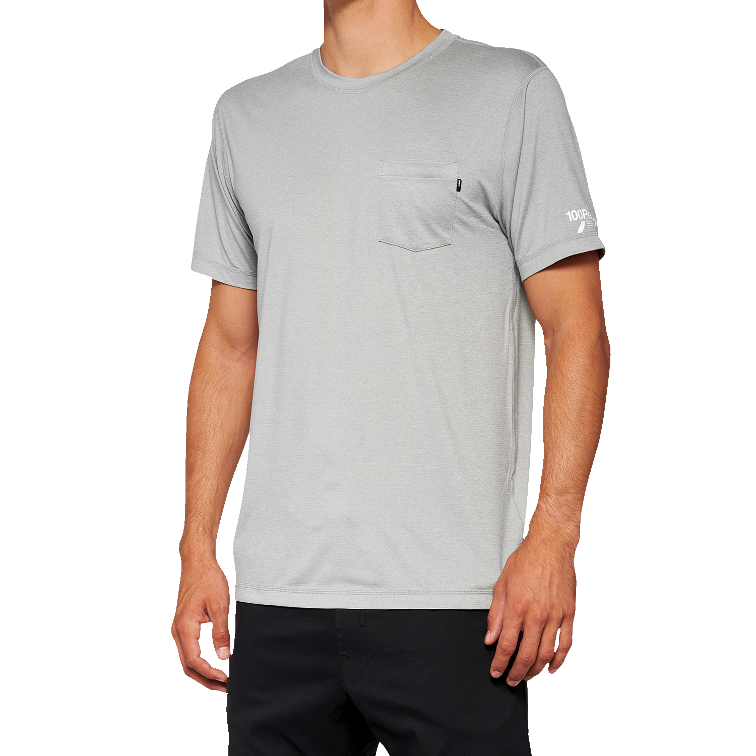 100% Mission Athletic T-Shirt - Gray - Medium 20014-00006
