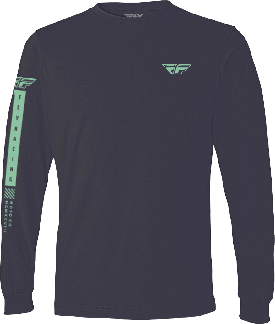 Fly Racing Fly Tribe Long Sleeve Tee Navy/Green Sm 352-4162S