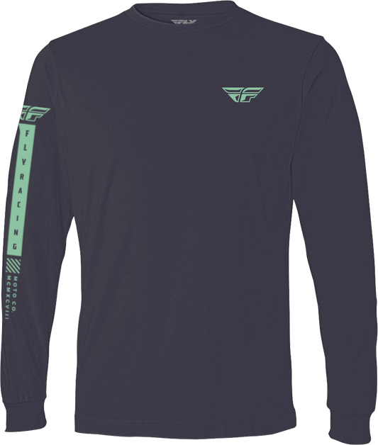 Fly Racing Fly Tribe Long Sleeve Tee Navy/Green Sm 352-4162S