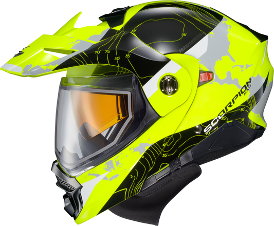 Exo-At960 Cold Weather Helmet Topographic Hi-Vis Md (Dual)