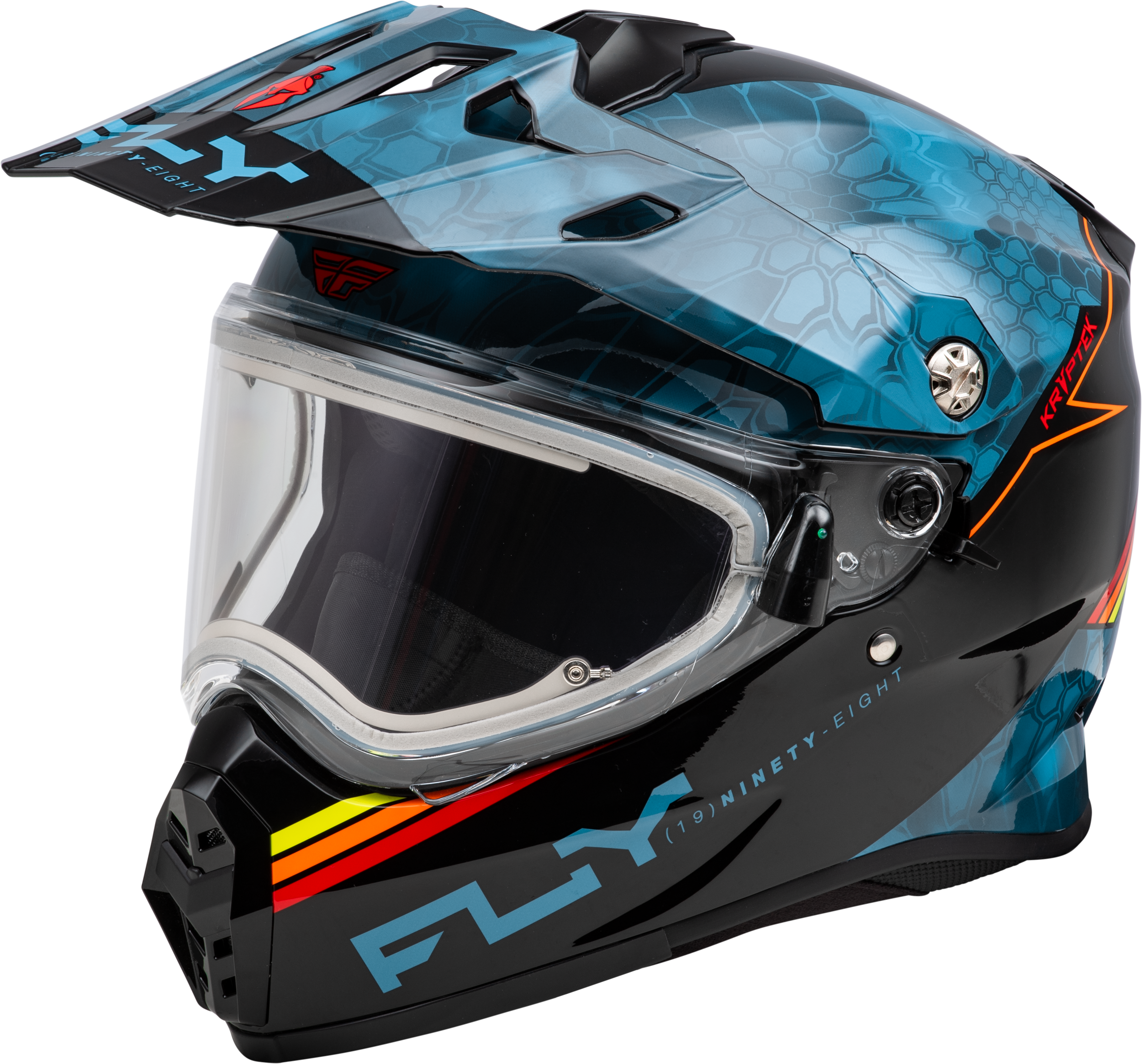 Fly Racing Trekker Cw Conceal Helmet Elec Shld Slate/Black/Red Xl 73-31362X