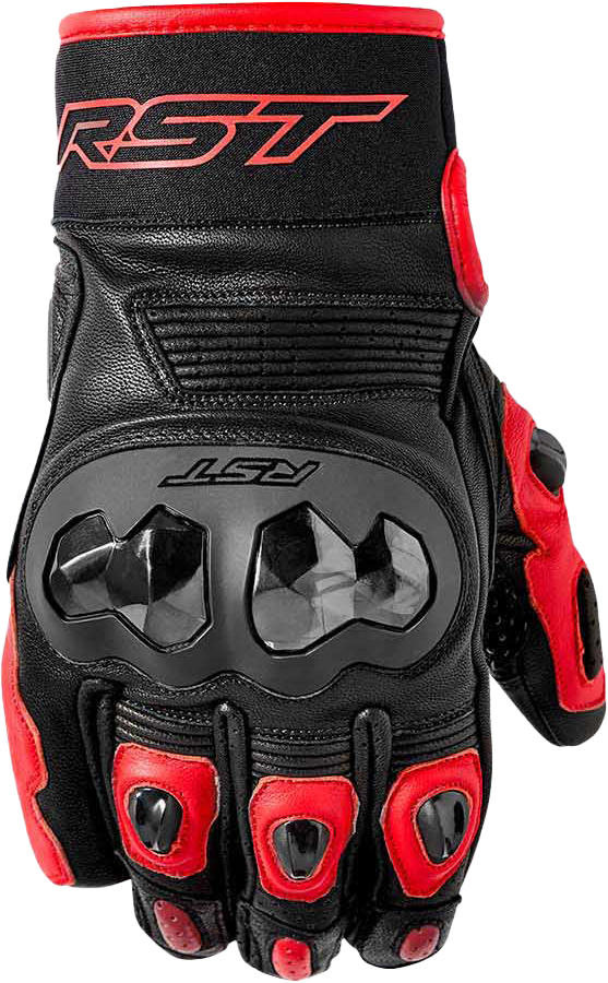 RST Freestyle 3 D3o Glove Black/Red Leather Md 556-3668209