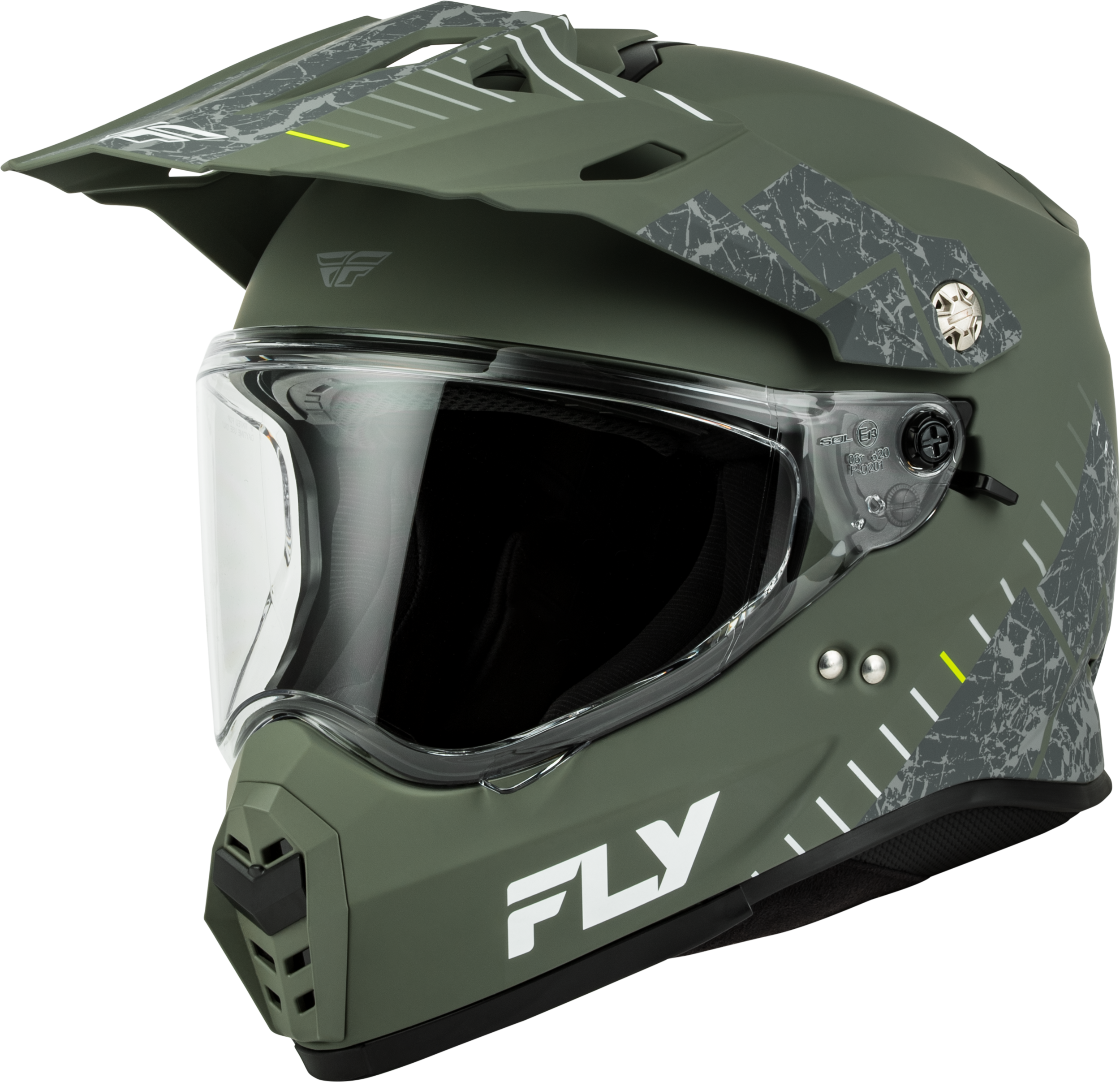 Fly Racing Fly Trekker Granite Helmet Matte Sage/Grey Md 73-7043M