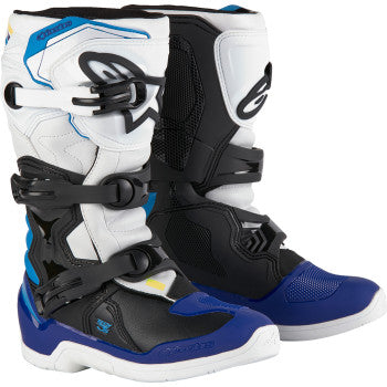 ALPINESTARS Youth Tech3S Boots - White/Black/Blue - US 8 2014024-2179-8