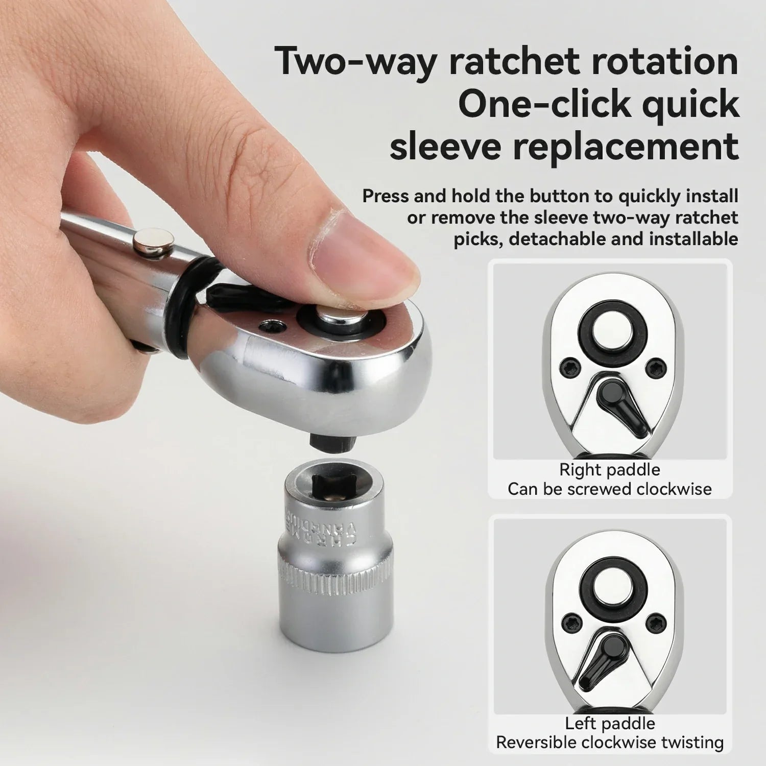 1/4 Torque 2–24Nm Micrometer Click Torque Wrench, 72-Tooth Gear Professional Precision ±3%High Accuracy