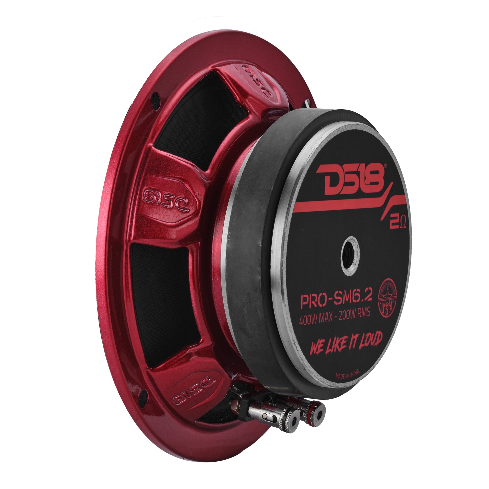 PRO 6.5" Slim Mid-Range Loudspeaker with Water-Resistant Cone | 200W RMS 2-Ohm