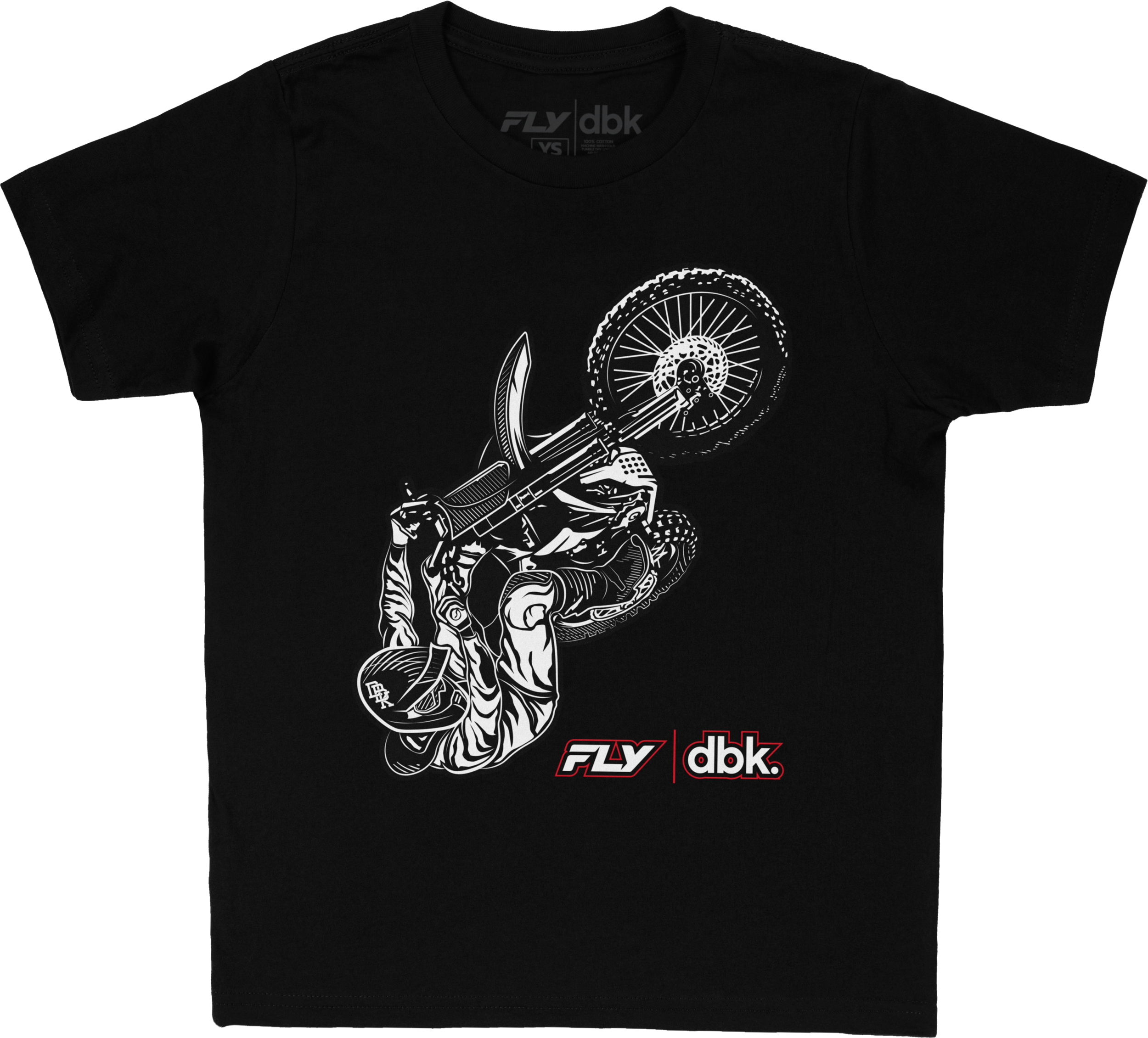 Fly Racing Youth Fly Dbk Wheelie Tee Black Ys 325-00085YS