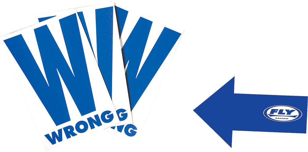 Fly Racing Course Marker W/Blue Arrow 5.5x8.5" 37-0104B