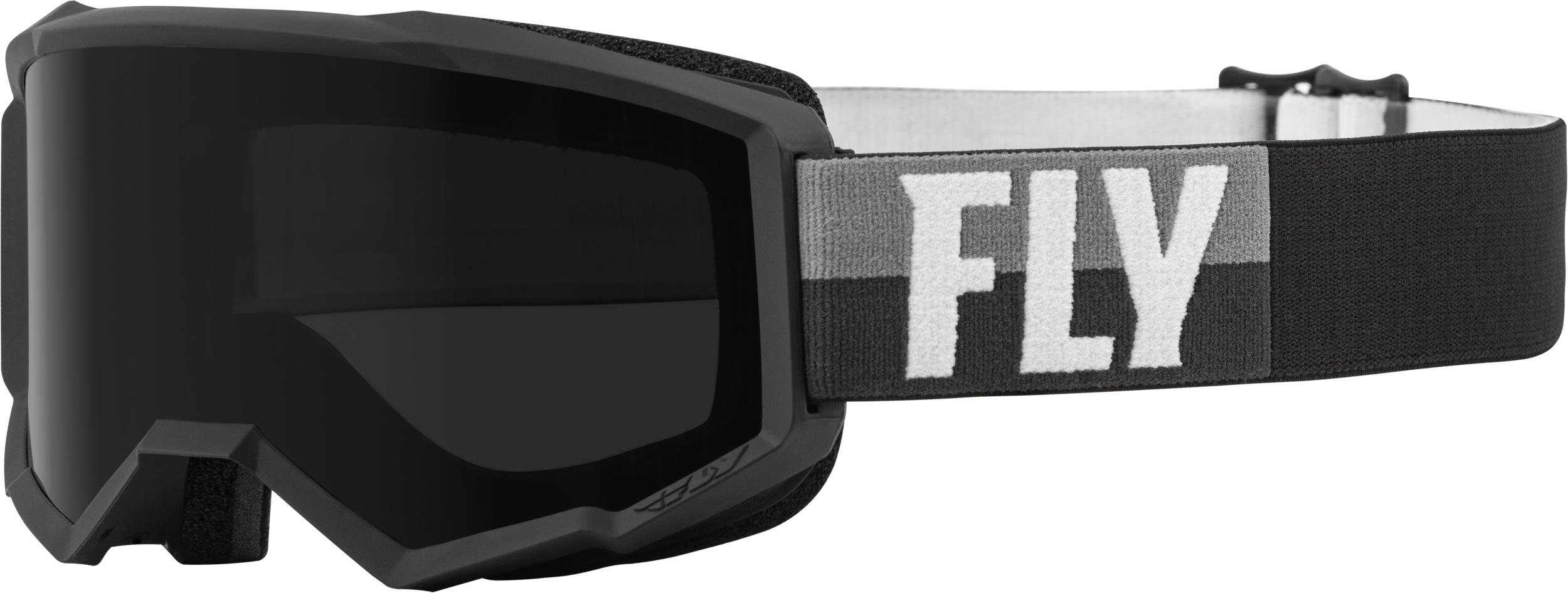 Fly Racing Zone W/C Goggle Black/White W/Dark Smoke Hydrophoc Lens 37-51672