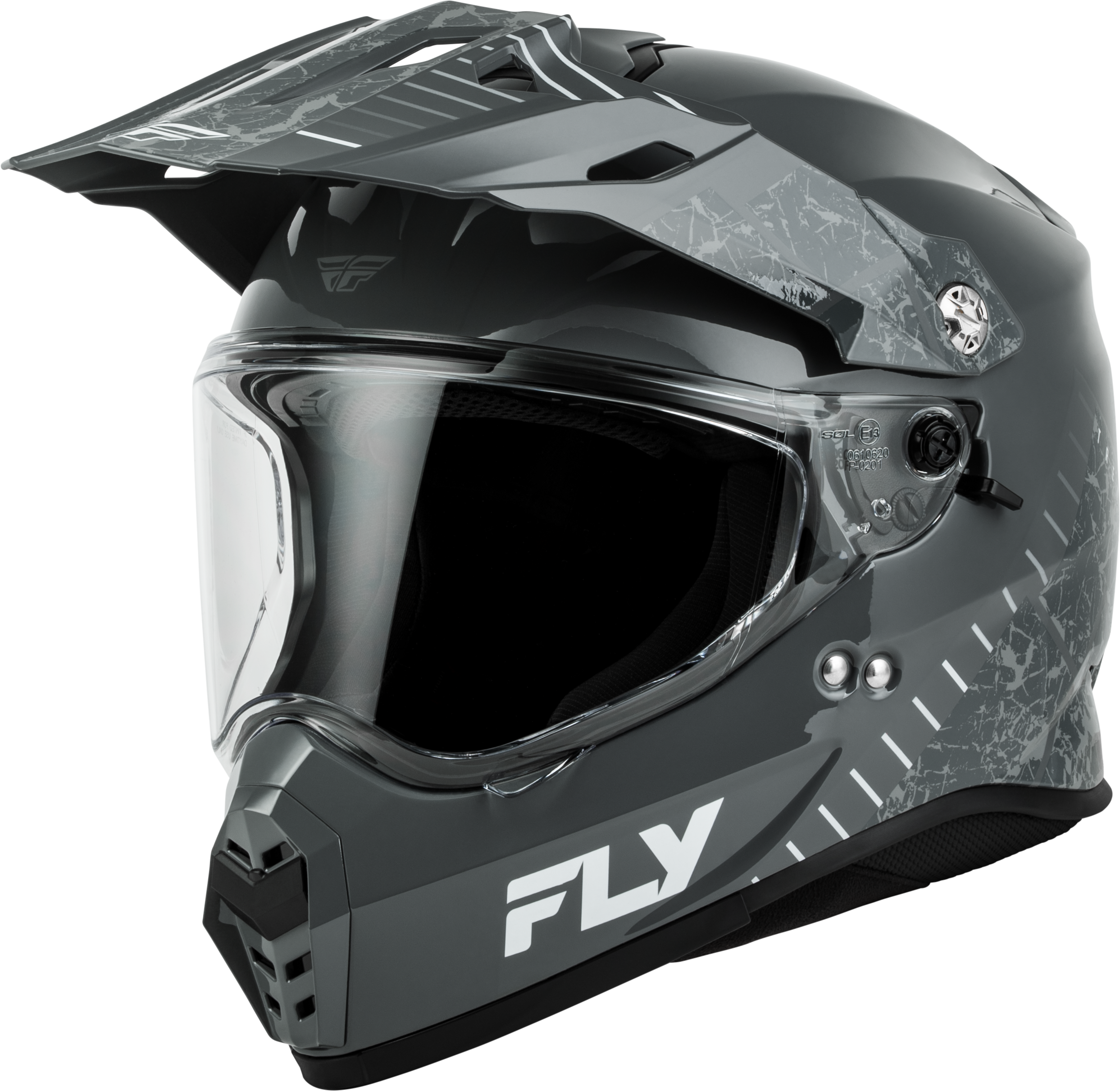 Fly Racing Fly Trekker Granite Helmet Grey/Grey Xs 73-7042XS