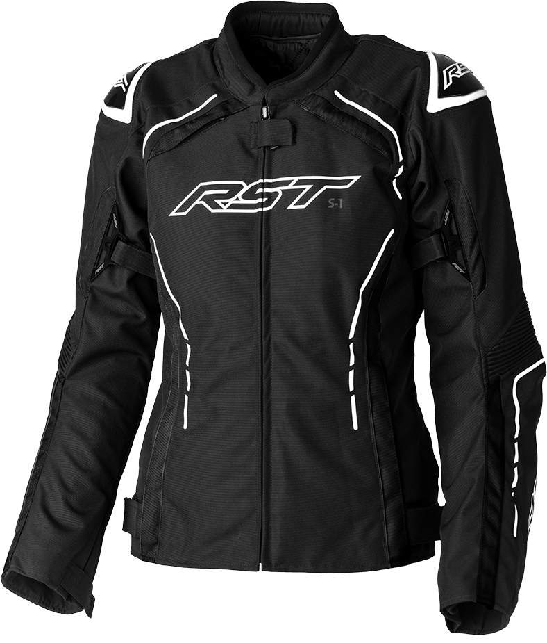 RST Ladies S1 Ce Jacket Black/White Textile Xs 556-3056008