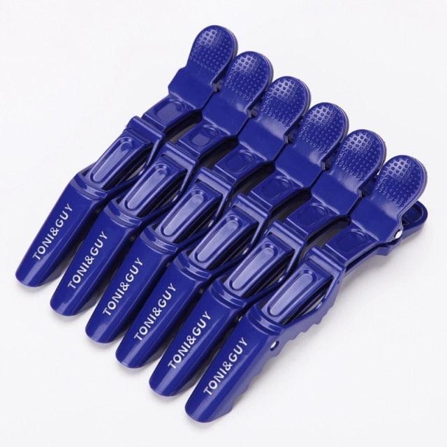 6pcs/lot Plastic Hair Clip Hairdressing Clamps Claw Section Alligator Clips Barber For Salon Styling Hair Accessories Easy To Carry And Use Hair Styling Tools For Women