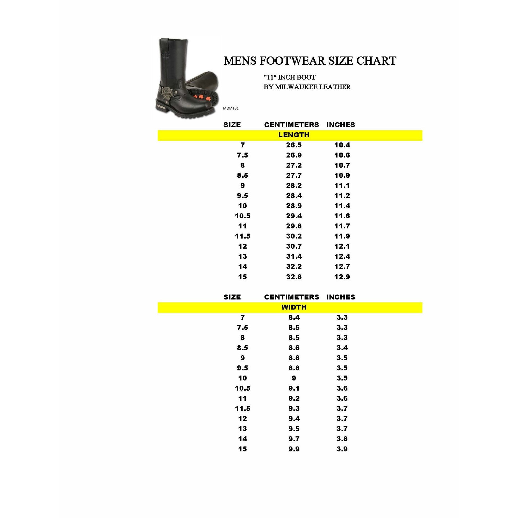 Men's Classic Black Leather 11-Inch Square Toe Motorcycle Harness Boots MBM131