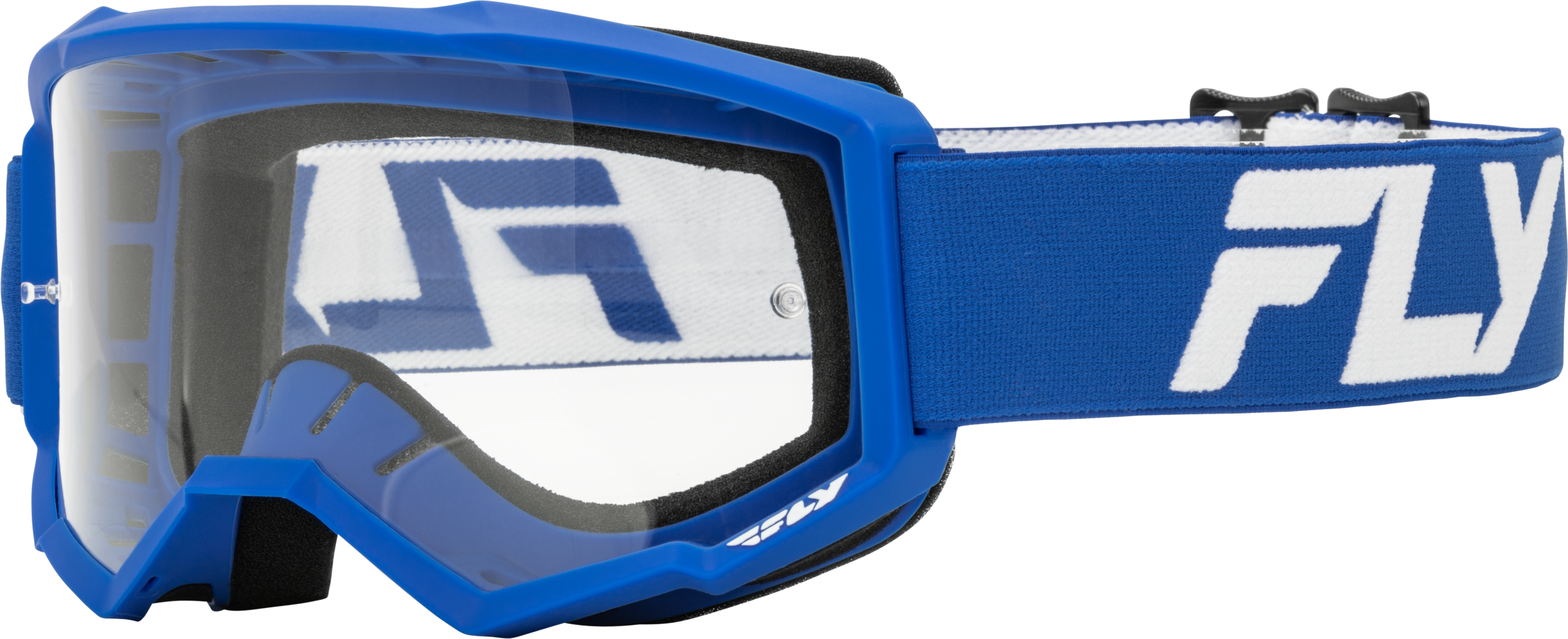 Fly Racing Focus Goggle Blue/White W/ Clear Lens 37-51153