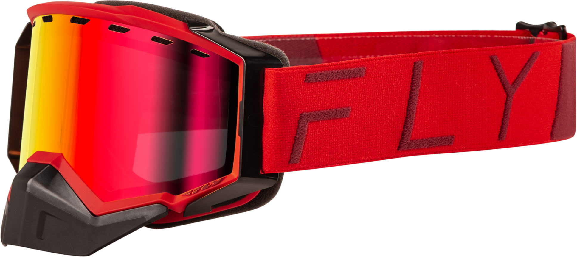 Fly Racing Zone Pro Snow Goggle Red W/ Red Mirror/Plrzd Smoke Lens 37-50342