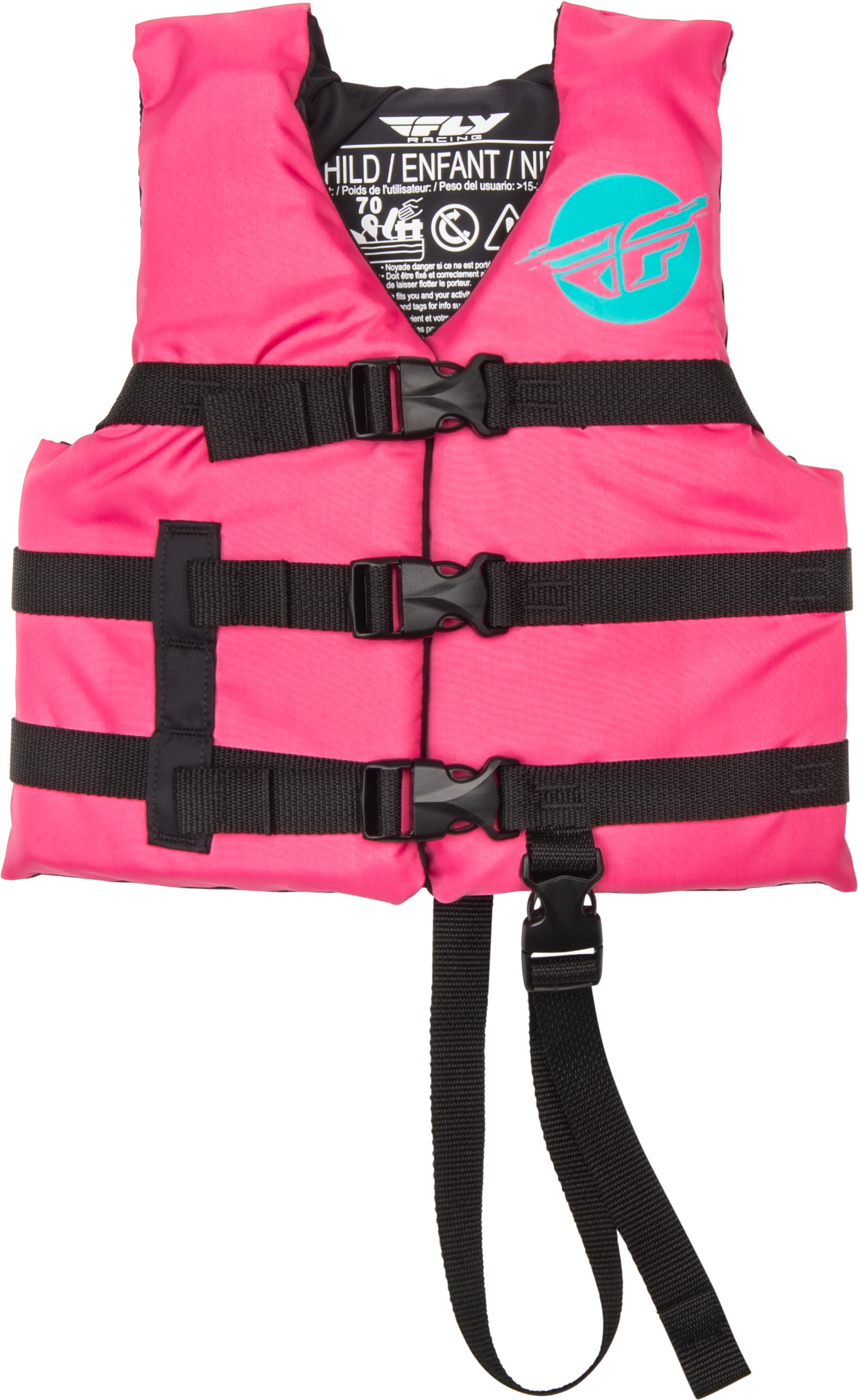 Fly Racing Child Flotation Vest Neon Pink/Teal 221-30320
