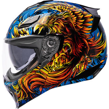ICON Threshold™ Modular Helmet - Burn Birdie Burn - Blue - XS 0100-2721