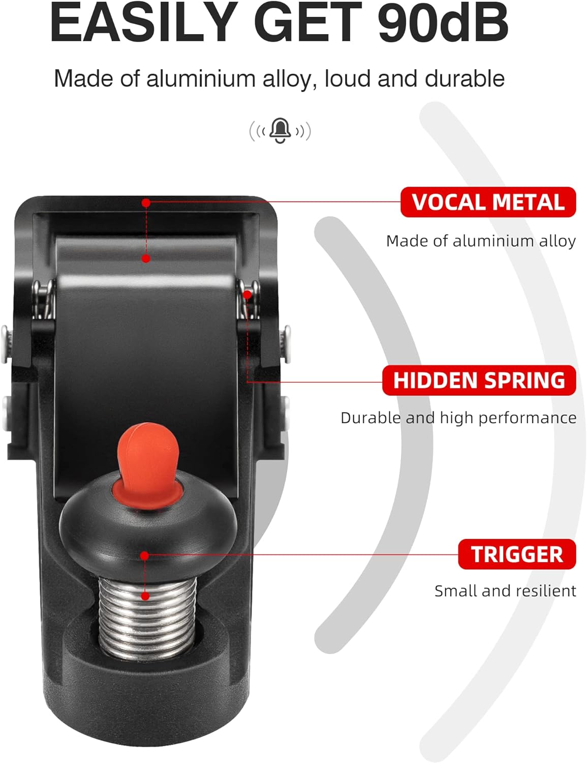 Bike Bells Hidden for 22.2mm Handlebars More Than 100dB