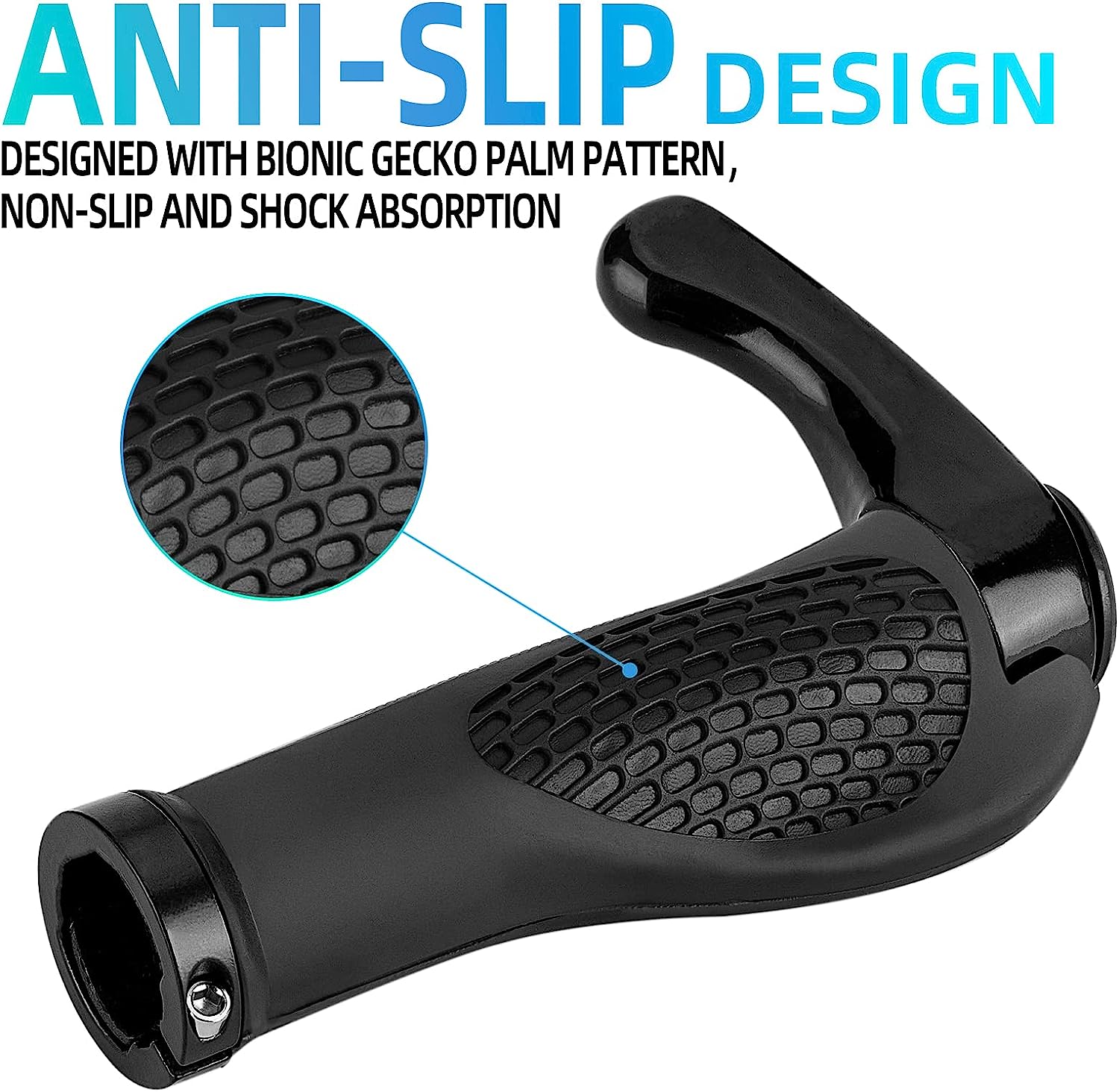 ROCKBROS Single Lock-on Bike Grips Ergonomic Non-Slip Rubber