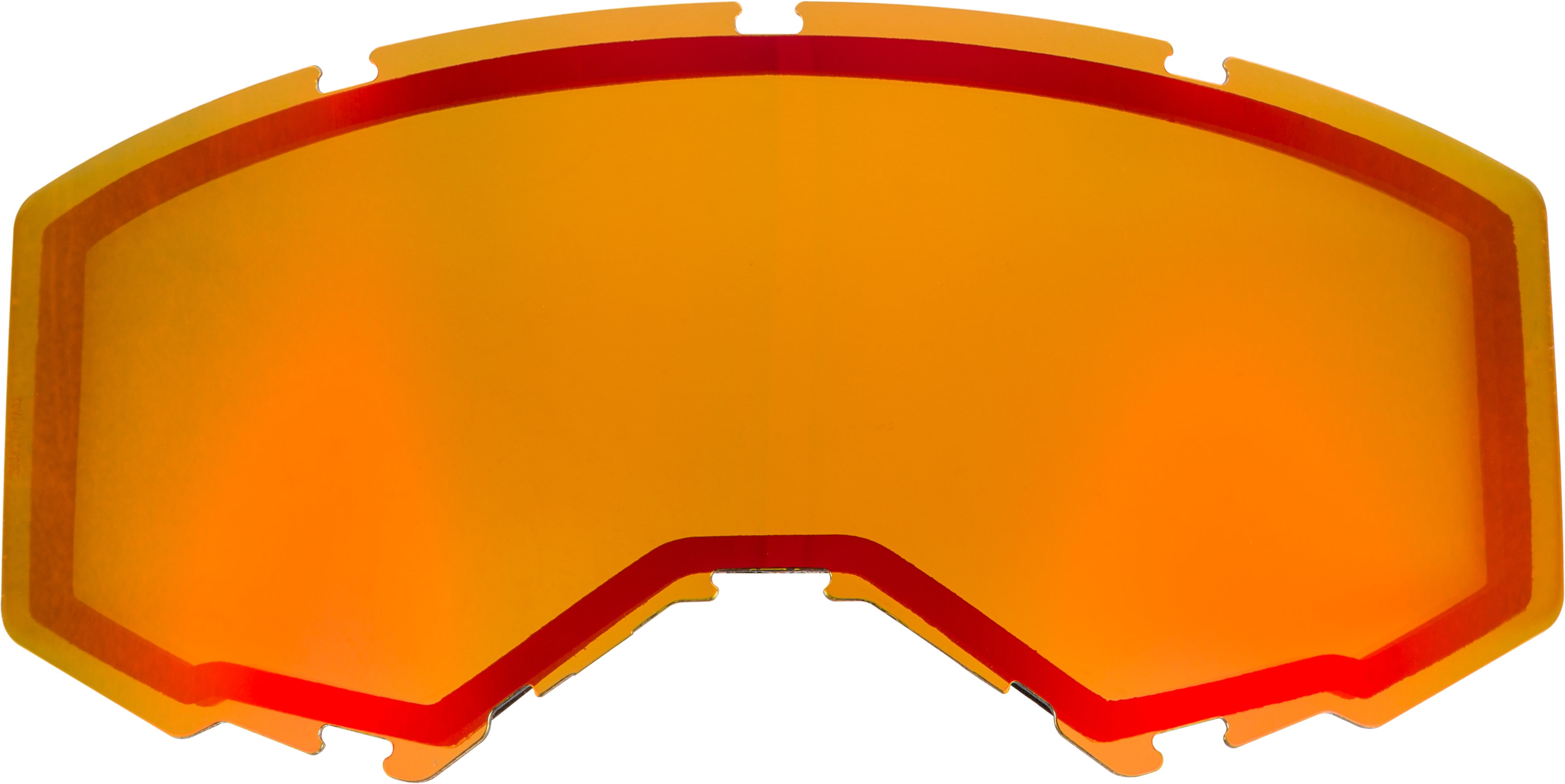 Fly Racing Dual Lens W/O Vents Adult Red Mirror/Amber 37-5446