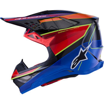 ALPINESTARS Supertech M10 Helmet - MIPS® - Era - Gloss/Blue/Red/Yellow Fluo - Large 8301223-7356-L