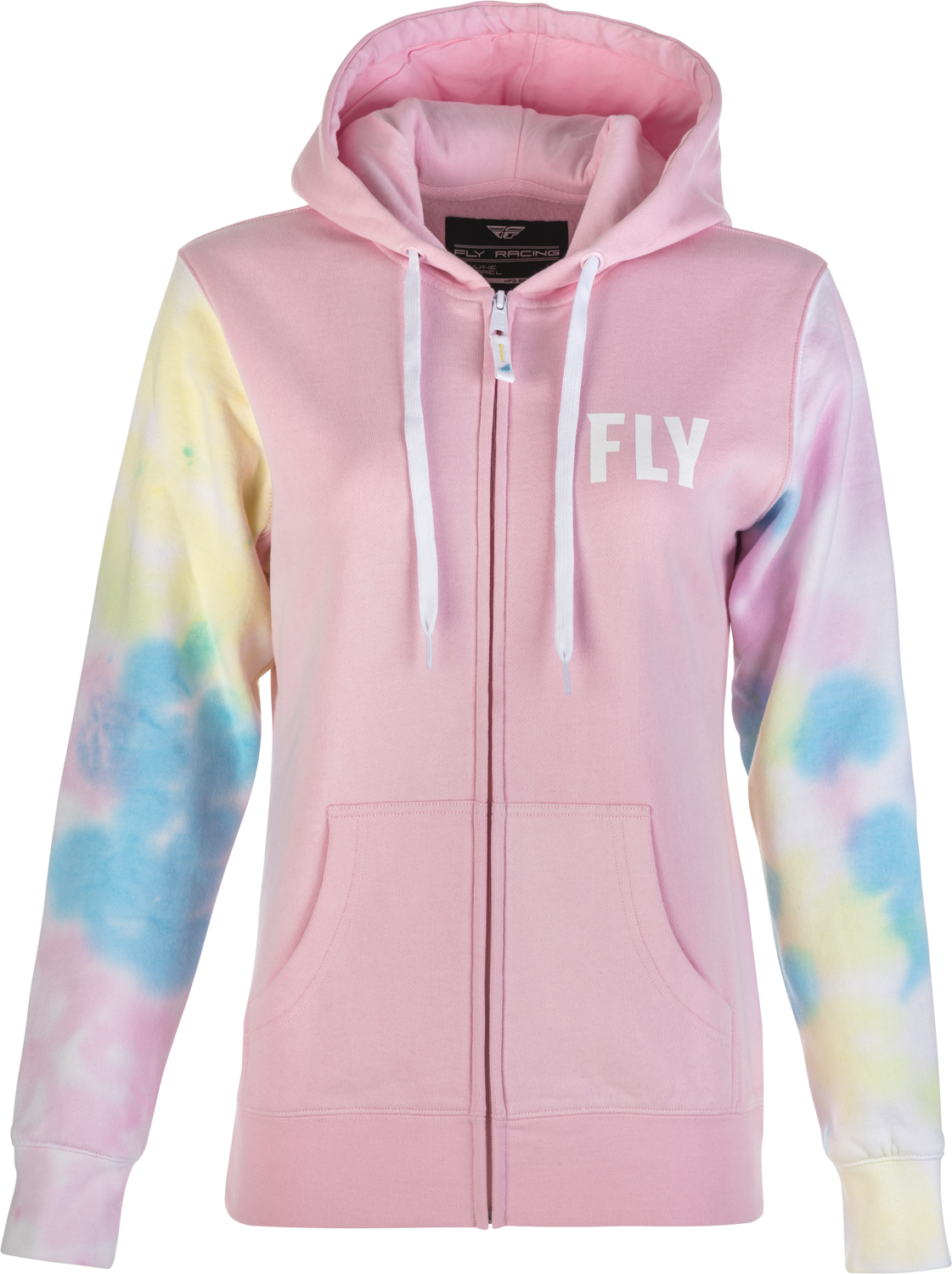 Fly Racing Women'S Fly Tie-Dye Zip Up Hoodie Pink/Yellow/Blue Sm 358-0071S