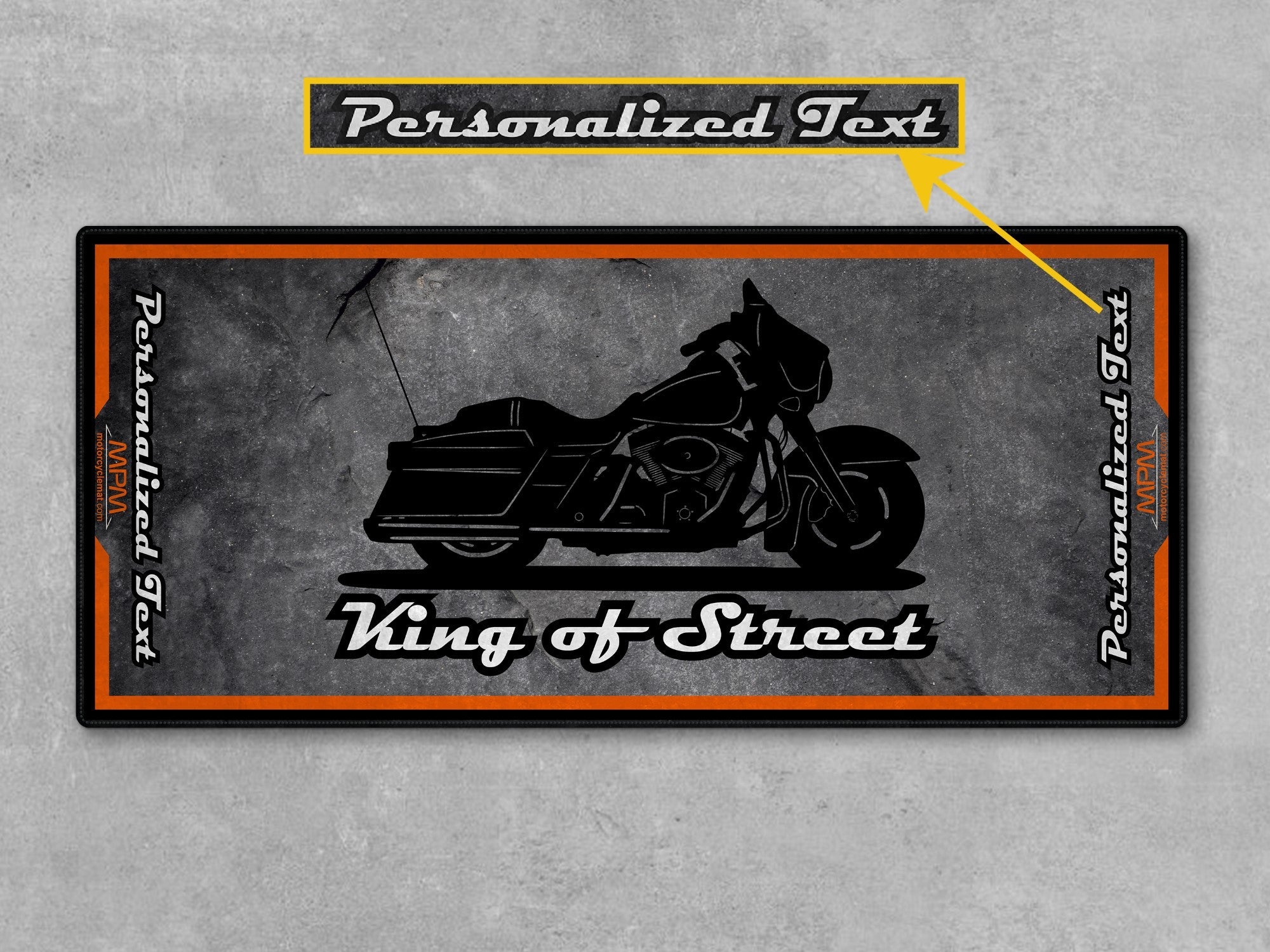 MPM Motorcycle Mat for Cruiser Motorcycle "King of Street" - MM7264