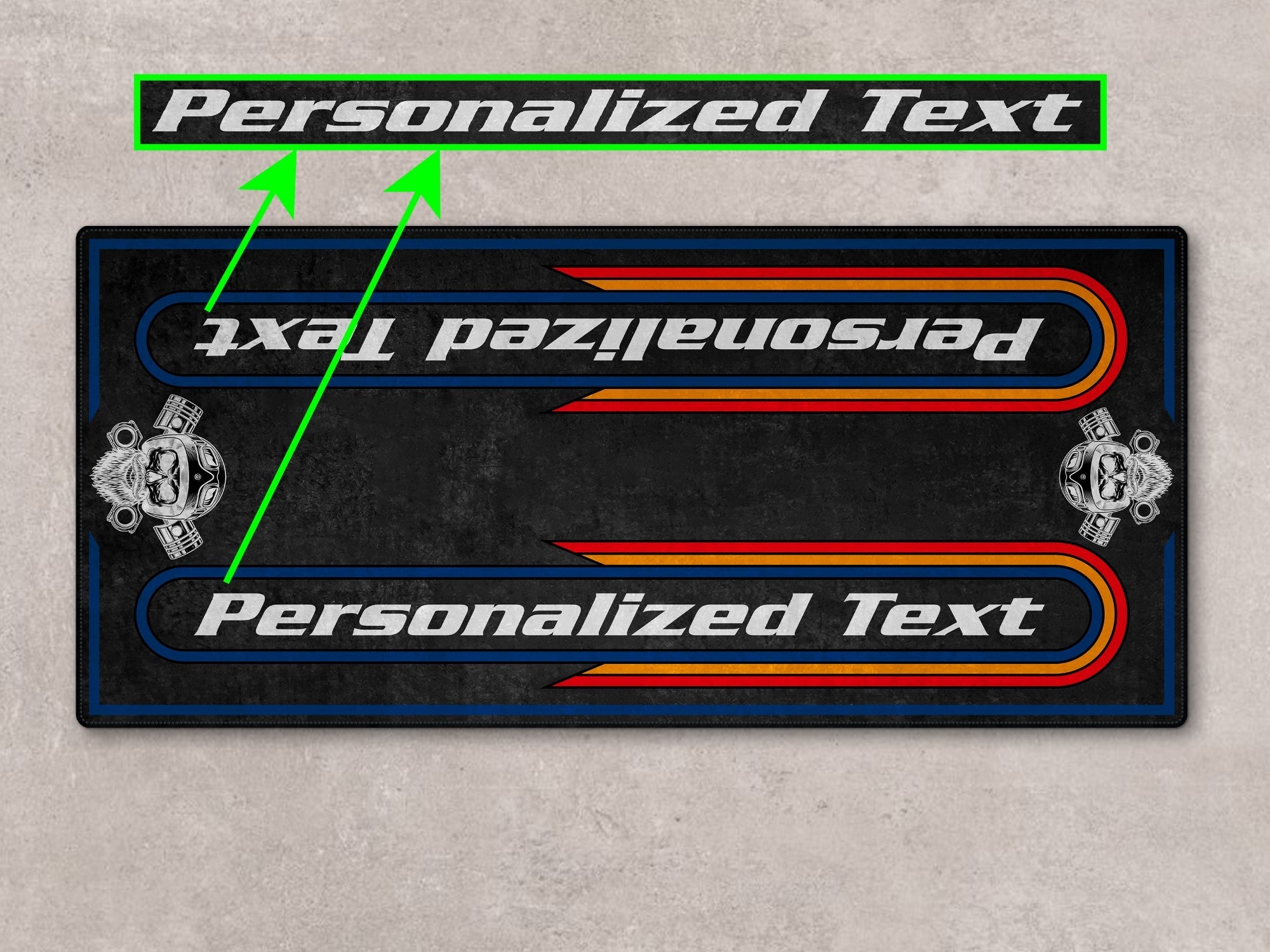 MPM Motorcycle Mat for Cruiser Motorcycle "The Night King" - MM7301