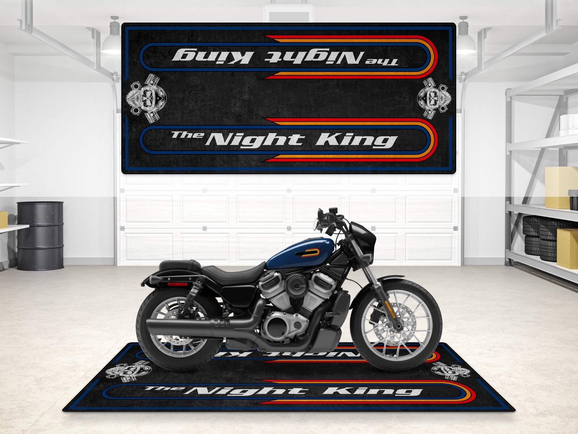 MPM Motorcycle Mat for Cruiser Motorcycle "The Night King" - MM7301