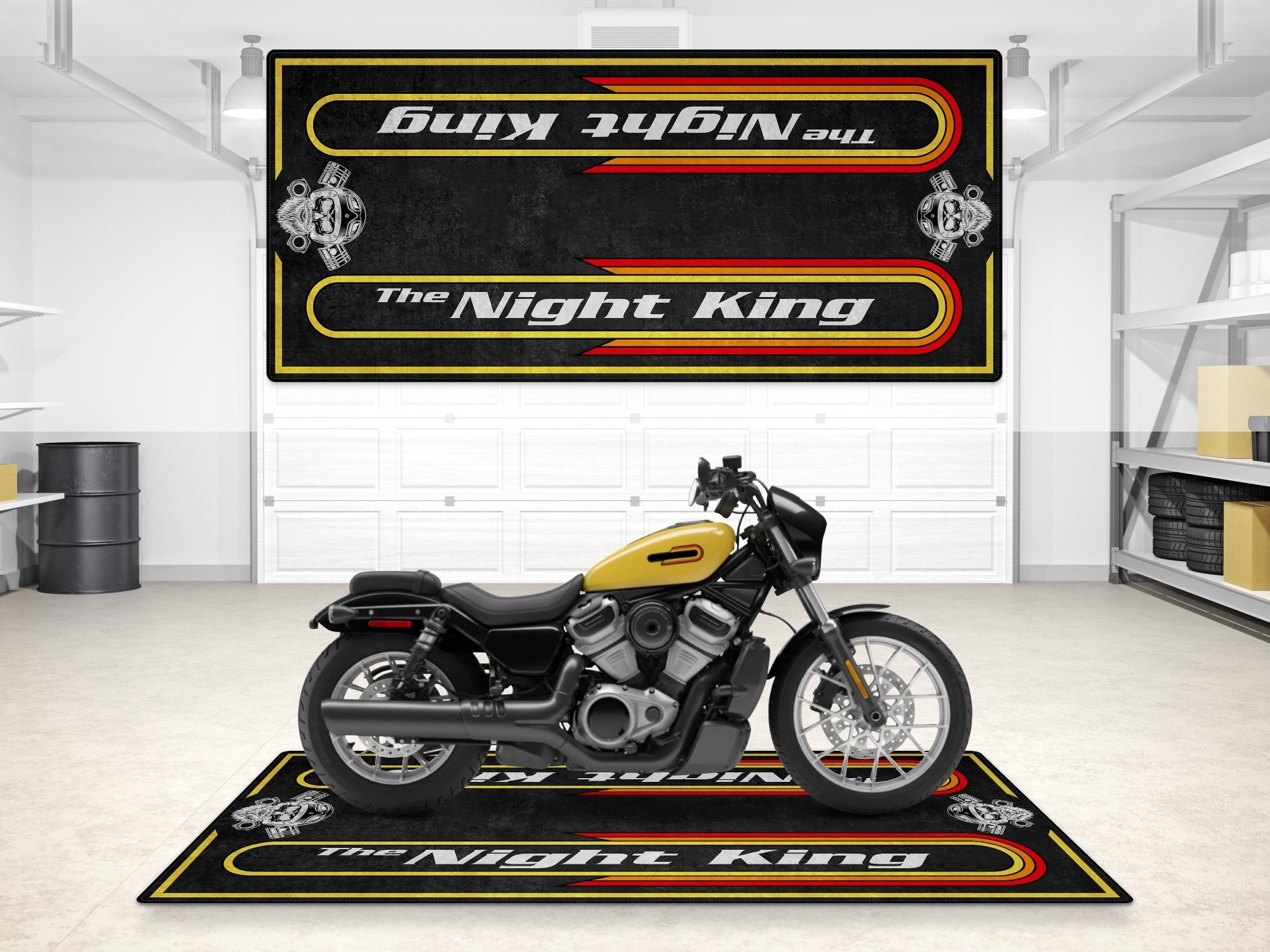 MPM Motorcycle Mat for Cruiser Motorcycle "The Night King" - MM7301