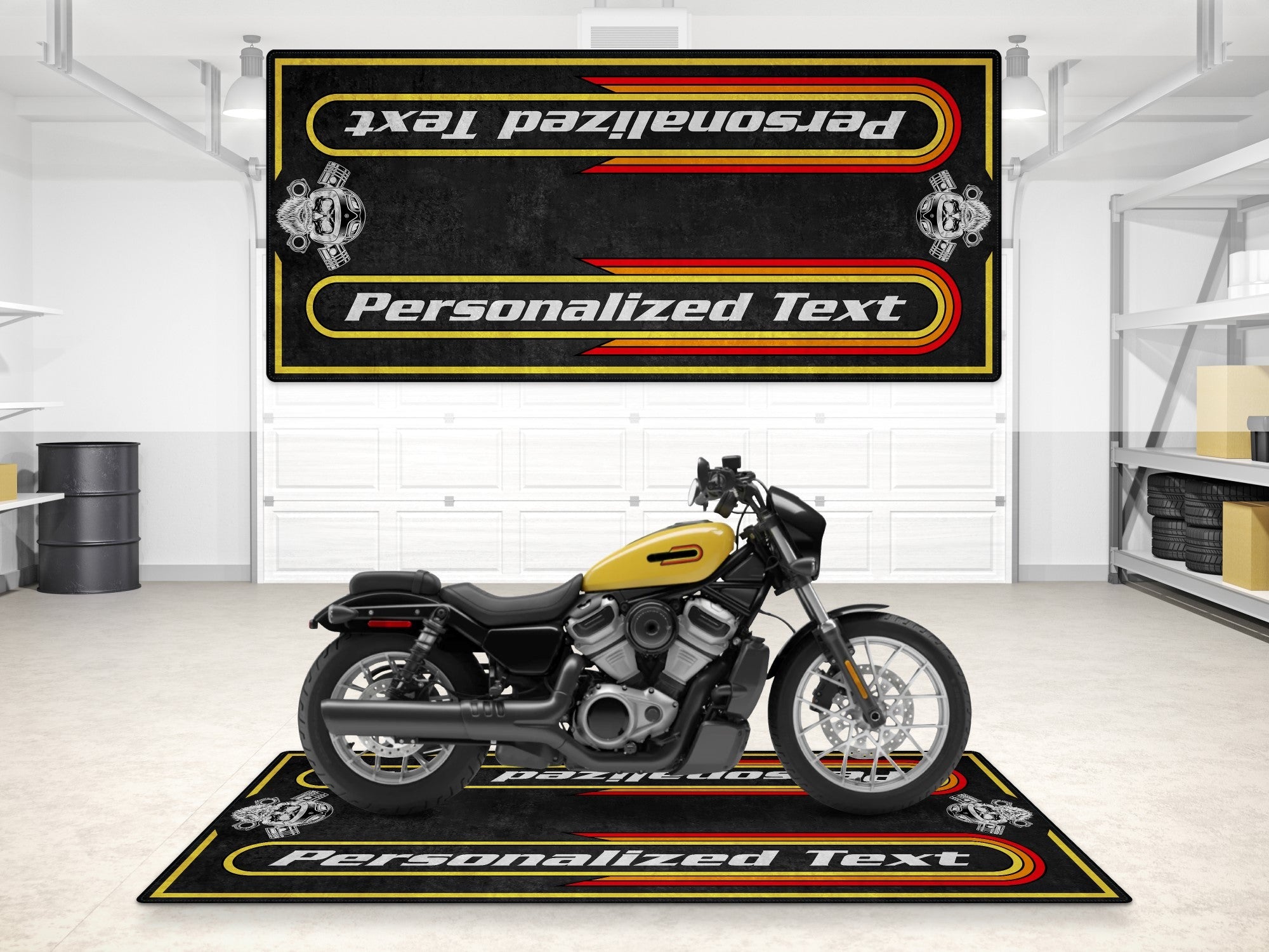 MPM Motorcycle Mat for Cruiser Motorcycle "The Night King" - MM7301
