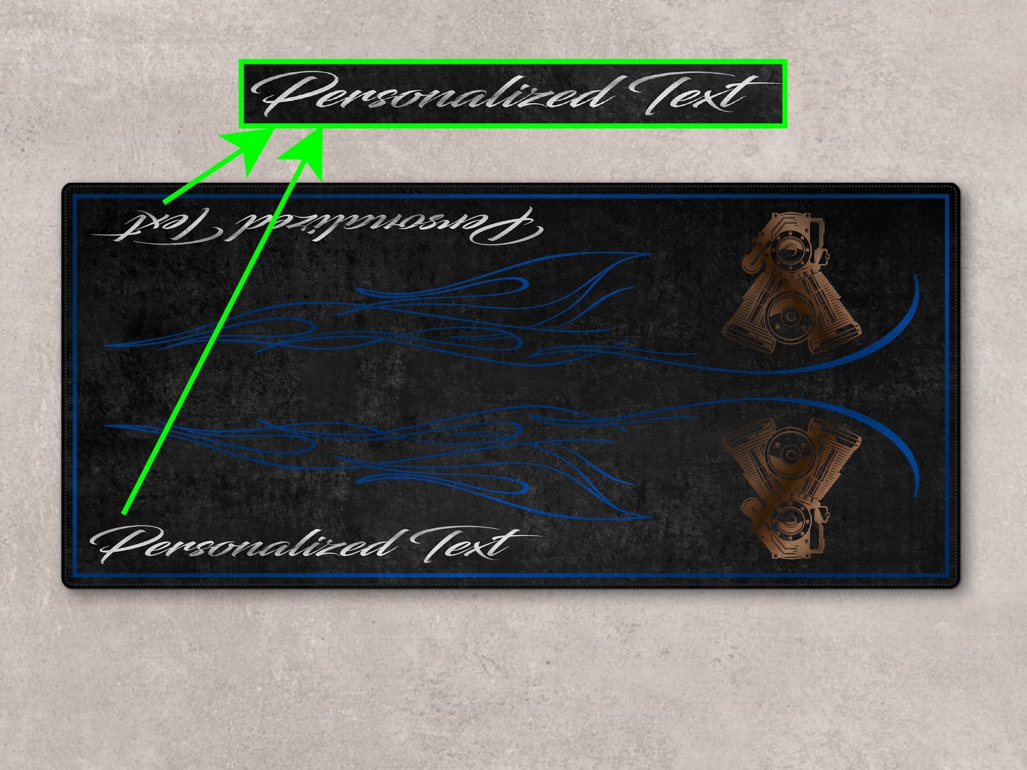 MPM Motorcycle Mat for Cruiser Motorcycle "King of the V-Twins" - MM7302