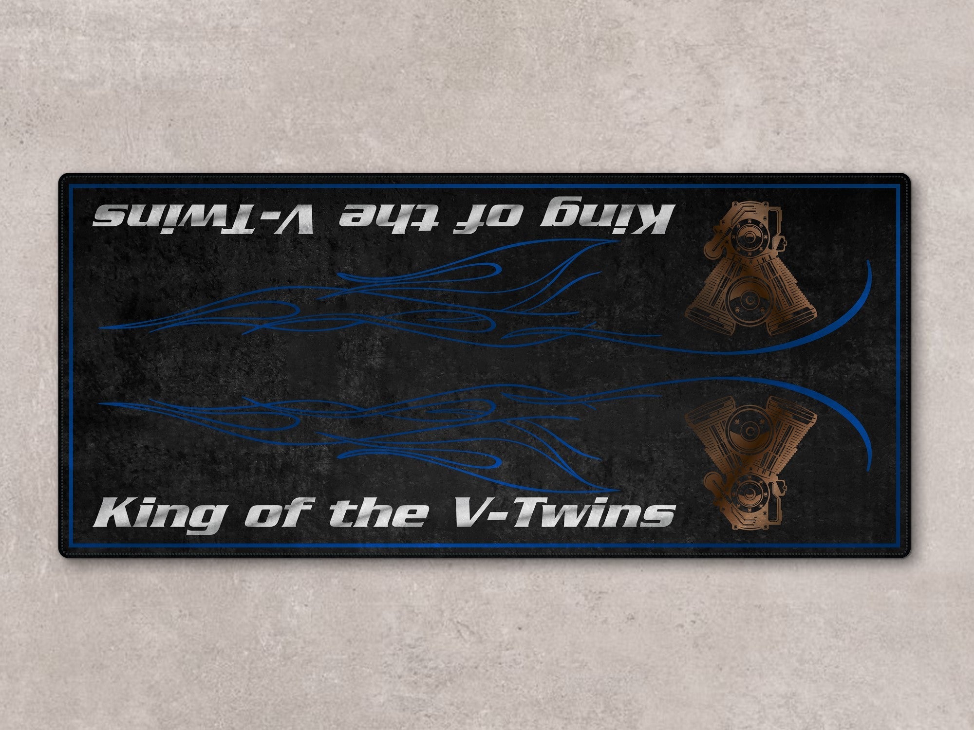 MPM Motorcycle Mat for Cruiser Motorcycle "King of the V-Twins" - MM7302