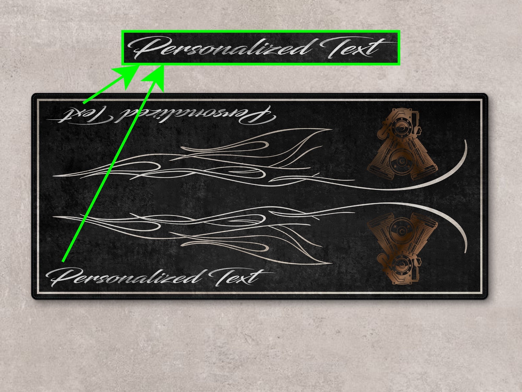 MPM Motorcycle Mat for Cruiser Motorcycle "King of the V-Twins" - MM7302