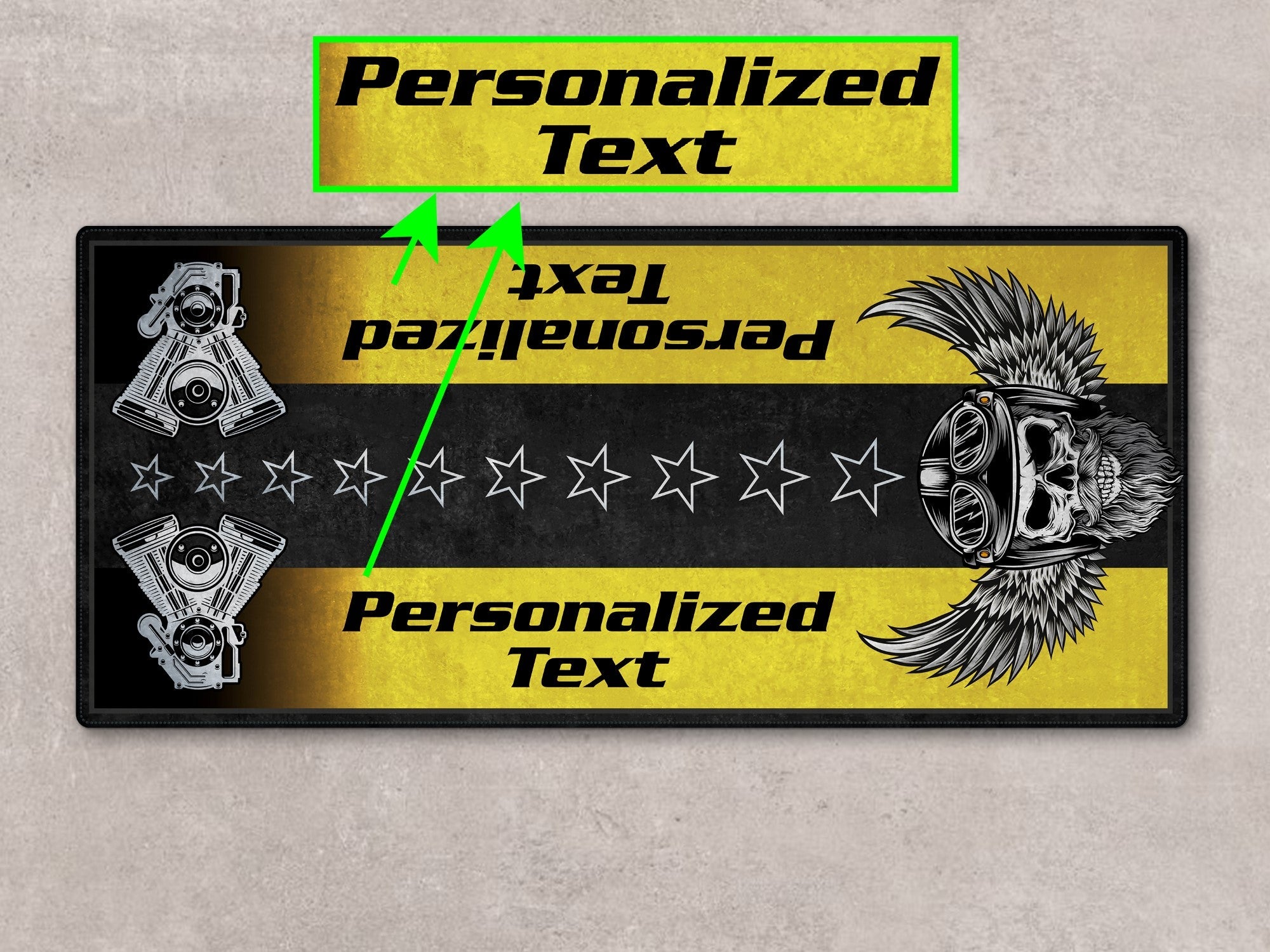 MPM Motorcycle Mat for Cruiser Motorcycle "The Sound of Power" - MM7304