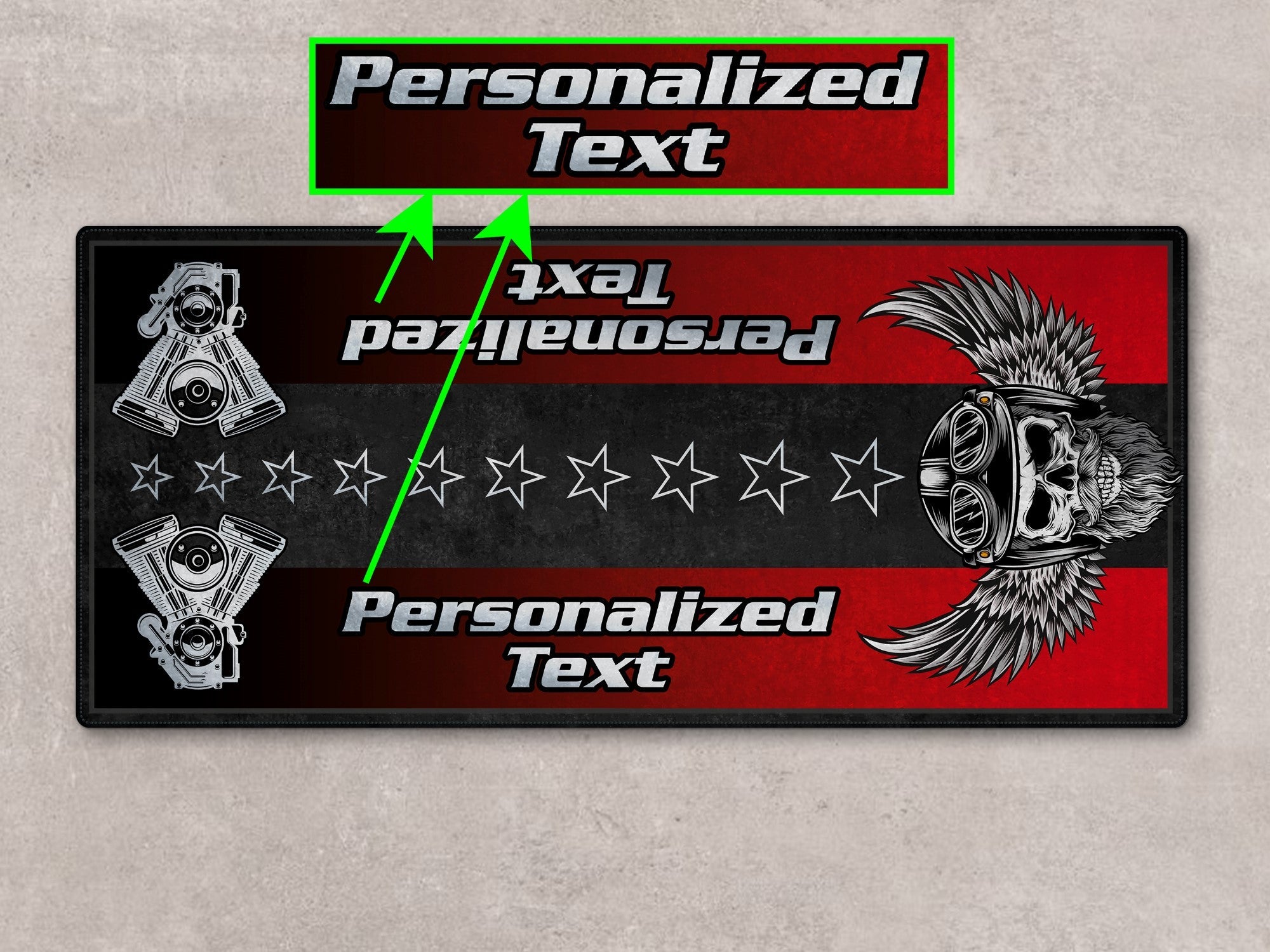 MPM Motorcycle Mat for Cruiser Motorcycle "The Sound of Power" - MM7304