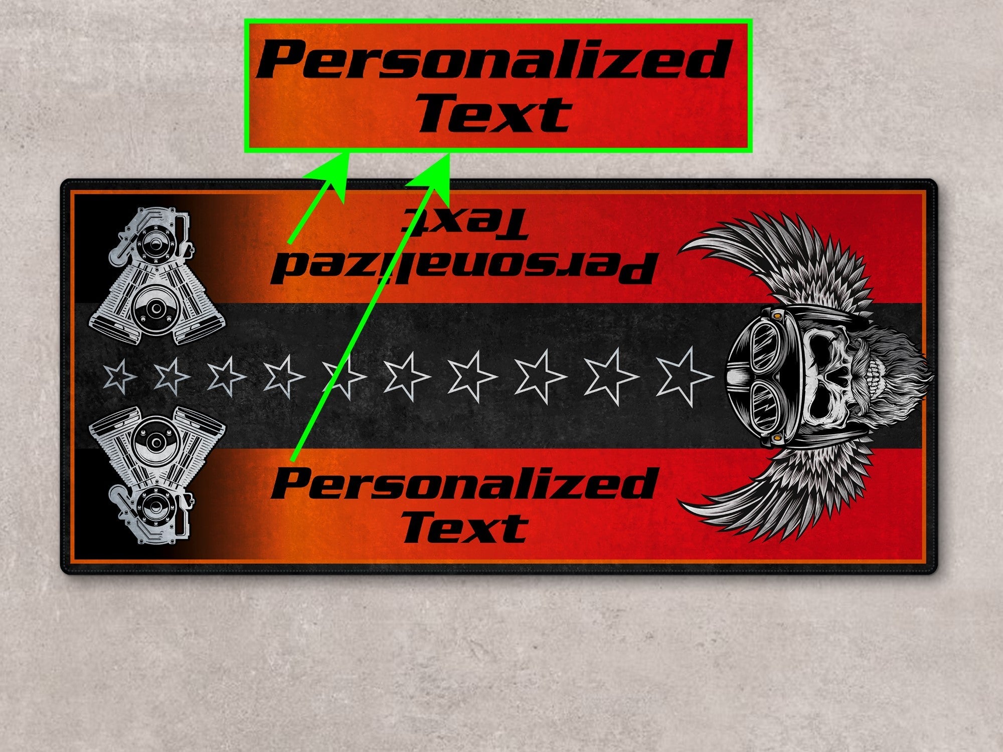 MPM Motorcycle Mat for Cruiser Motorcycle "The Sound of Power" - MM7304